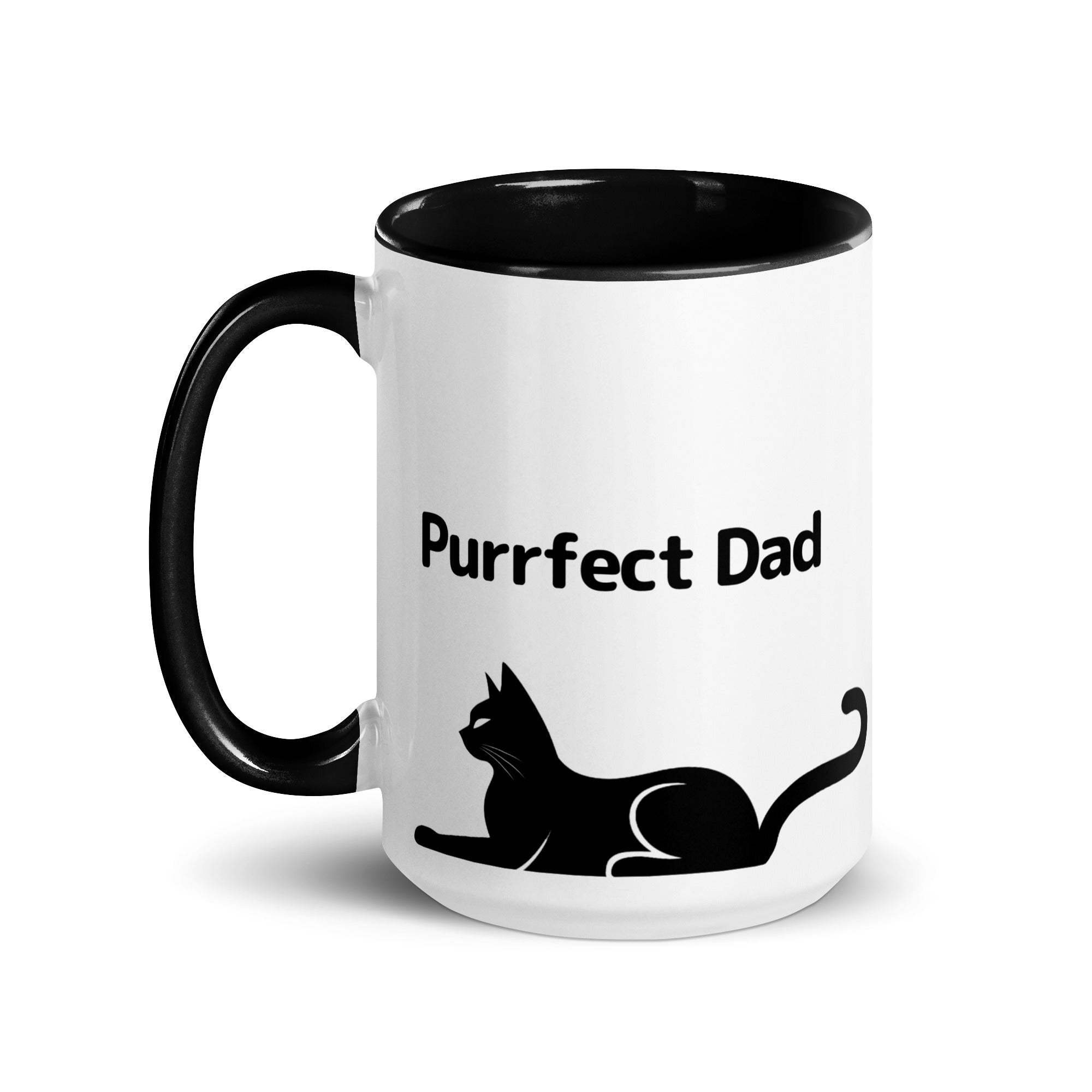 Purrfect Cat Dad Mug with Color Inside