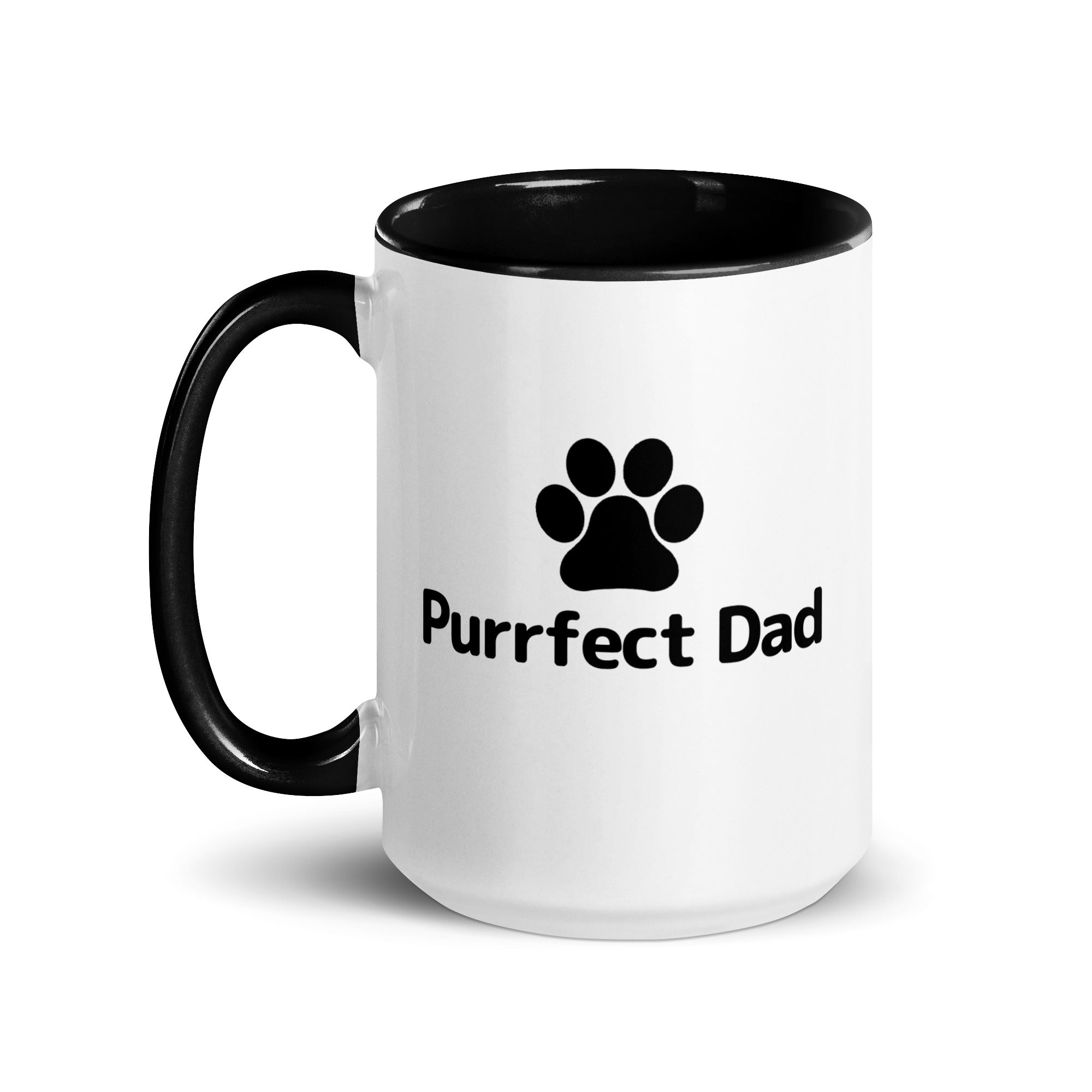Purrfect Dad Paw Mug with Color Inside