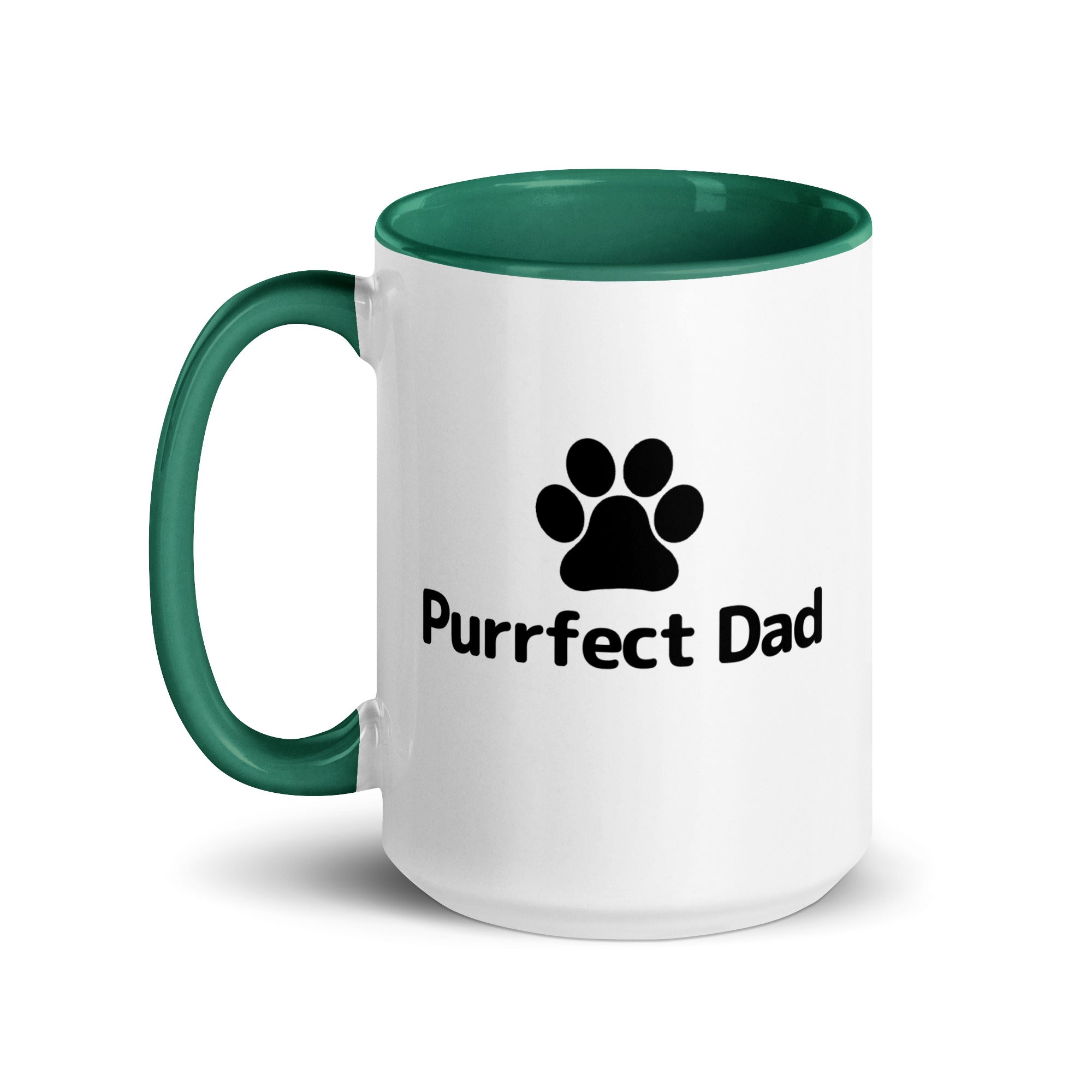 Purrfect Dad Paw Mug with Color Inside