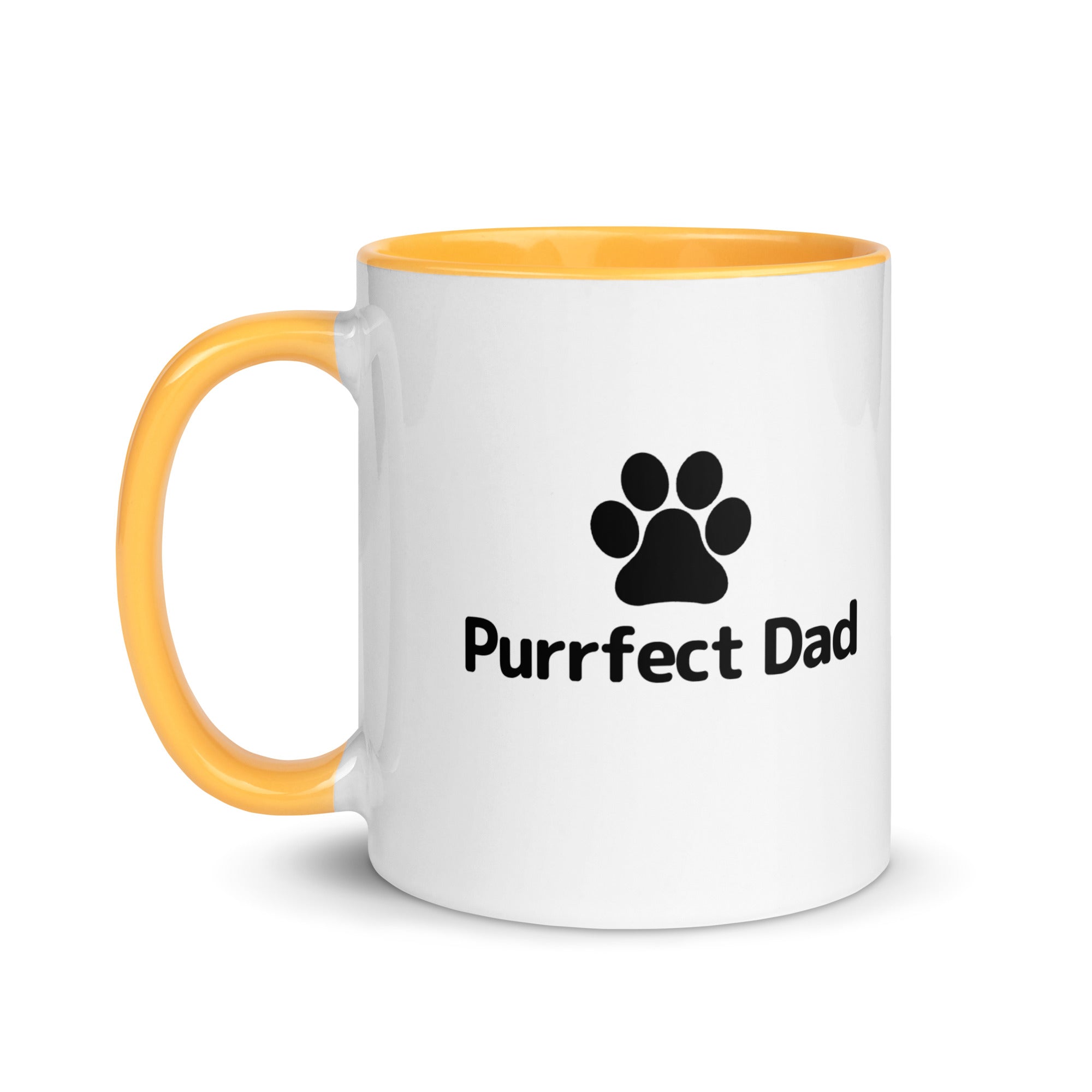 Purrfect Dad Paw Mug with Color Inside