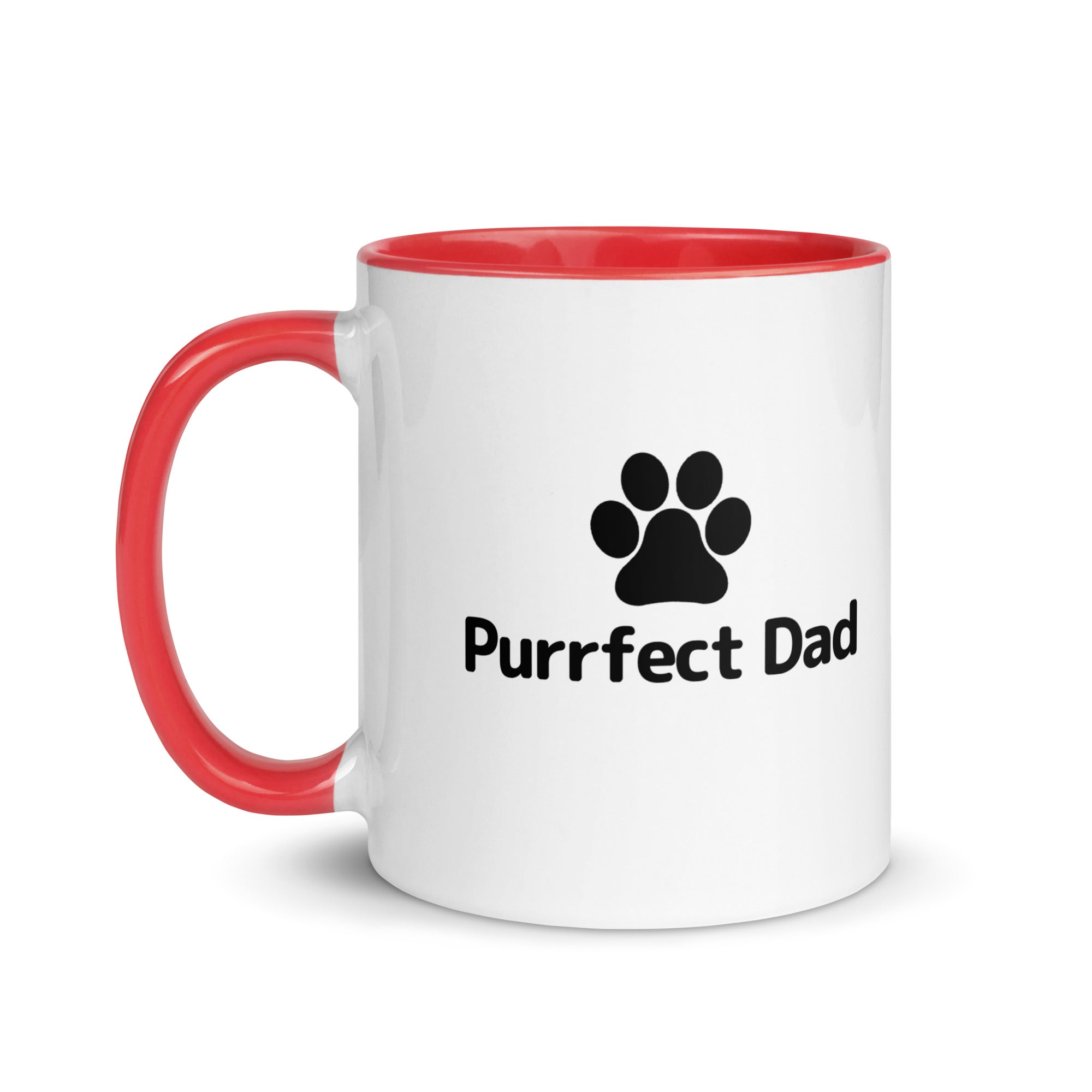 Purrfect Dad Paw Mug with Color Inside