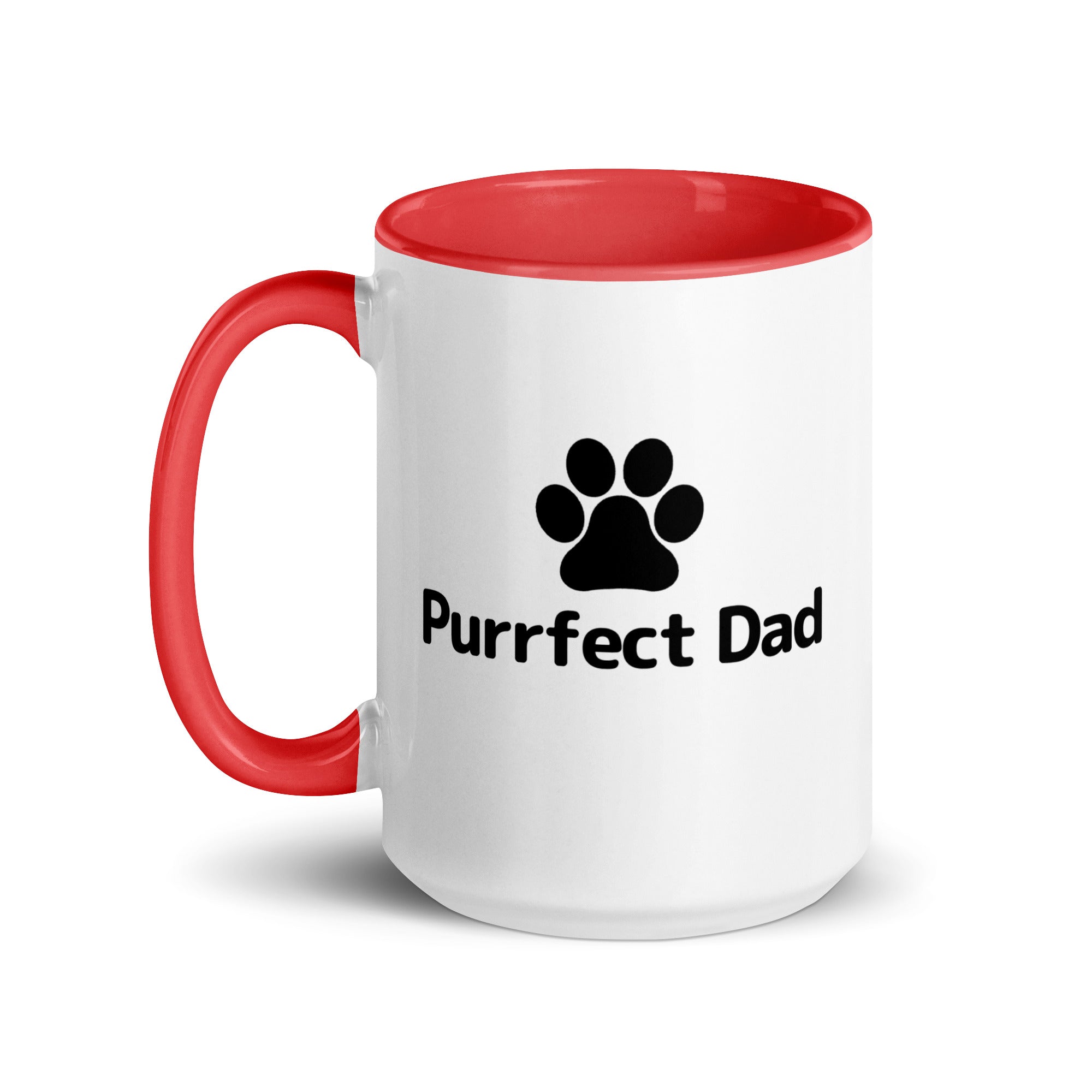 Purrfect Dad Paw Mug with Color Inside