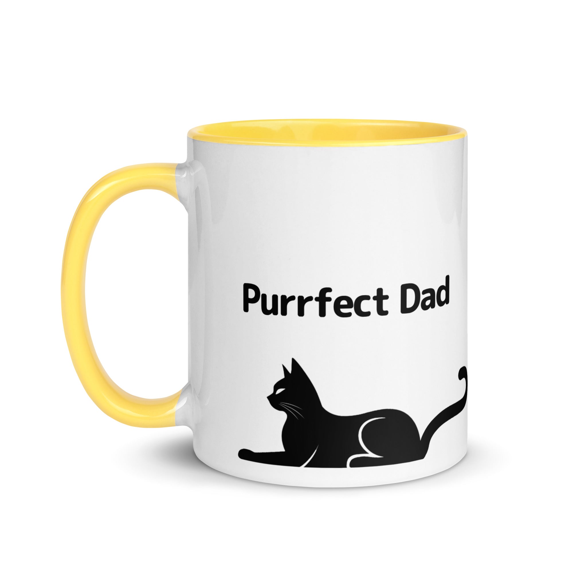 Purrfect Cat Dad Mug with Color Inside