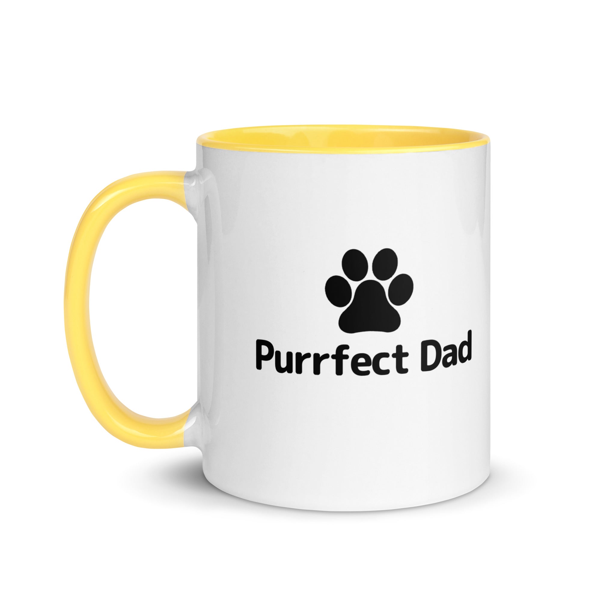 Purrfect Dad Paw Mug with Color Inside