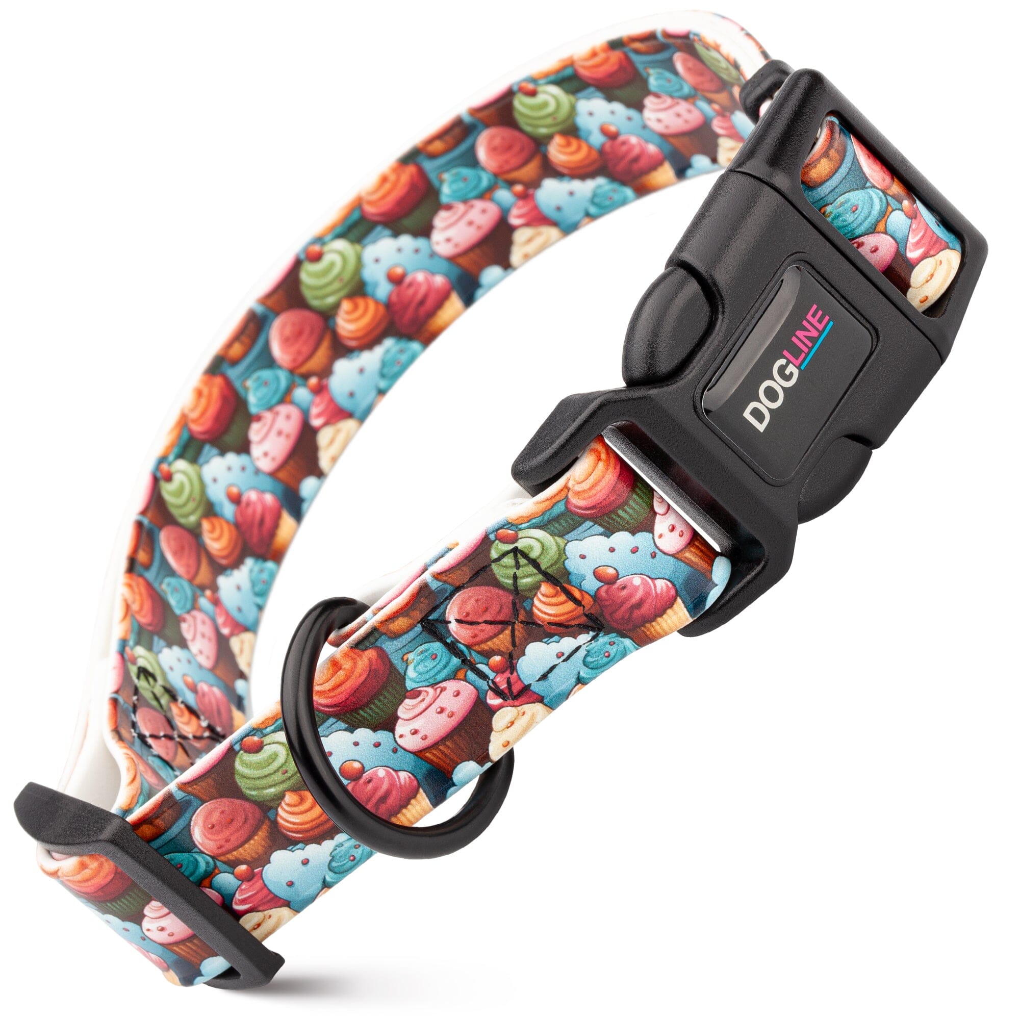 Dogline 3/4" Biothane Full Color Design Printed Dog Collar with Quick Release Buckle