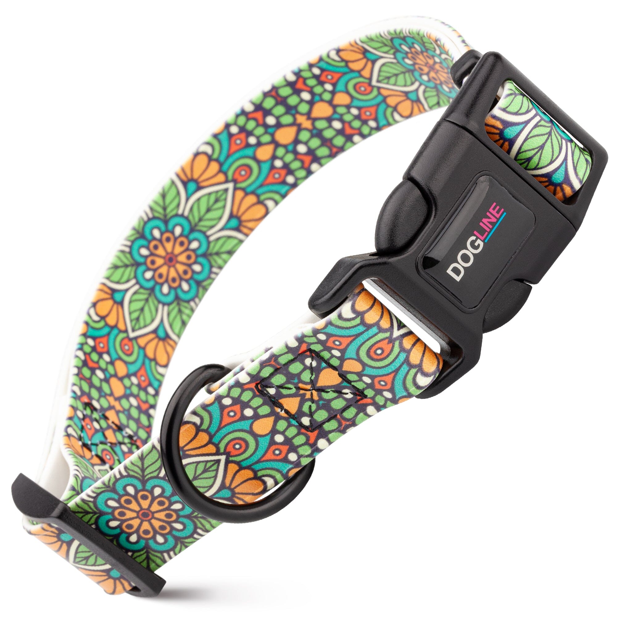 Dogline 3/4" Biothane Full Color Design Printed Dog Collar with Quick Release Buckle