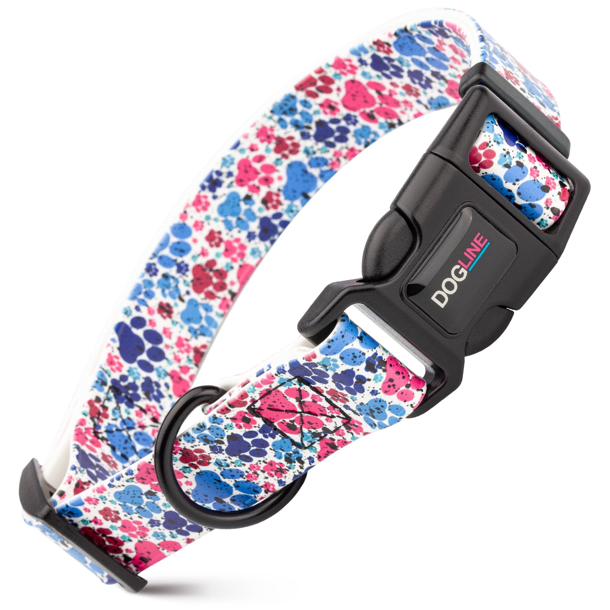 Dogline 3/4" Biothane Full Color Design Printed Dog Collar with Quick Release Buckle