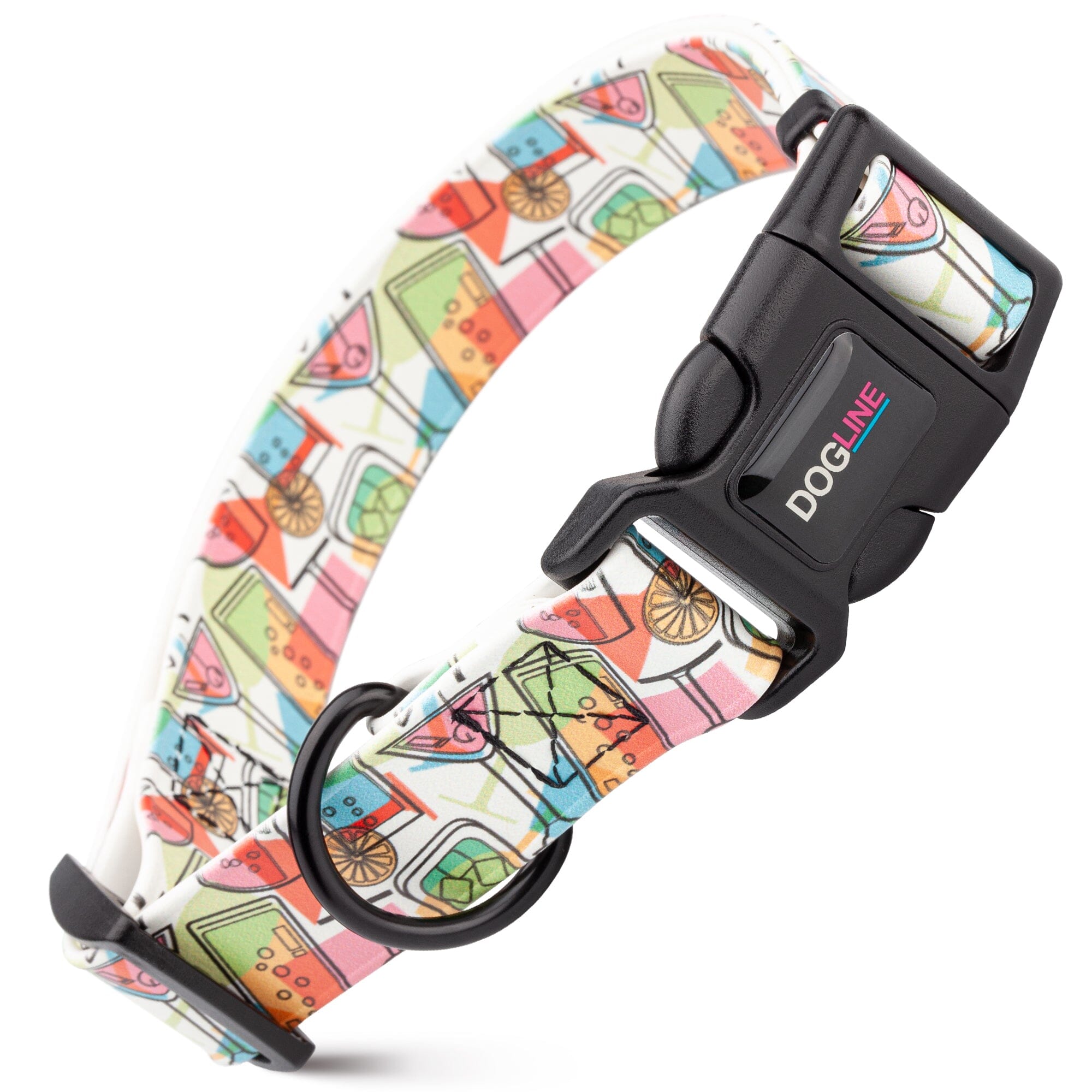 Dogline 3/4" Biothane Full Color Design Printed Dog Collar with Quick Release Buckle