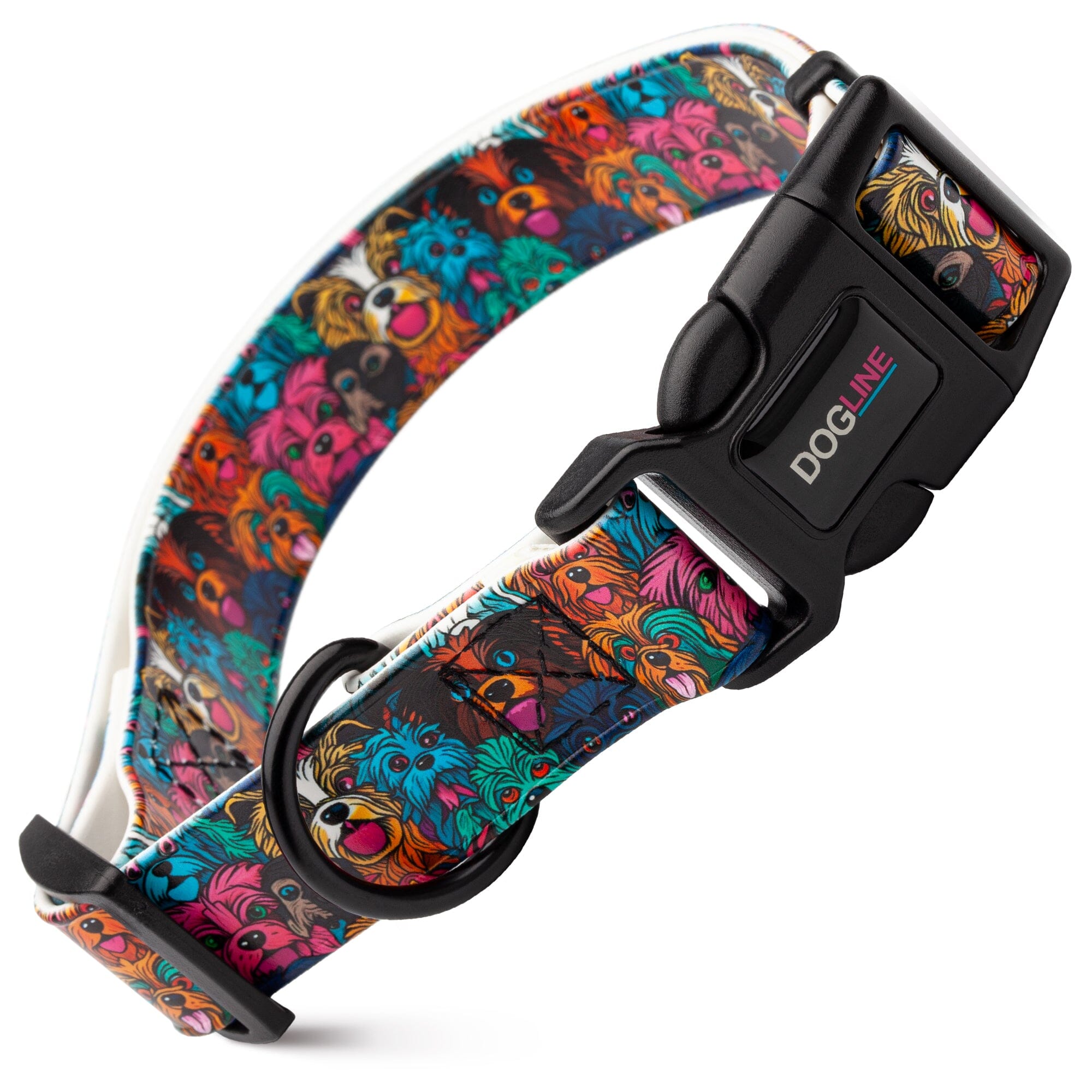 Dogline 3/4" Biothane Full Color Design Printed Dog Collar with Quick Release Buckle