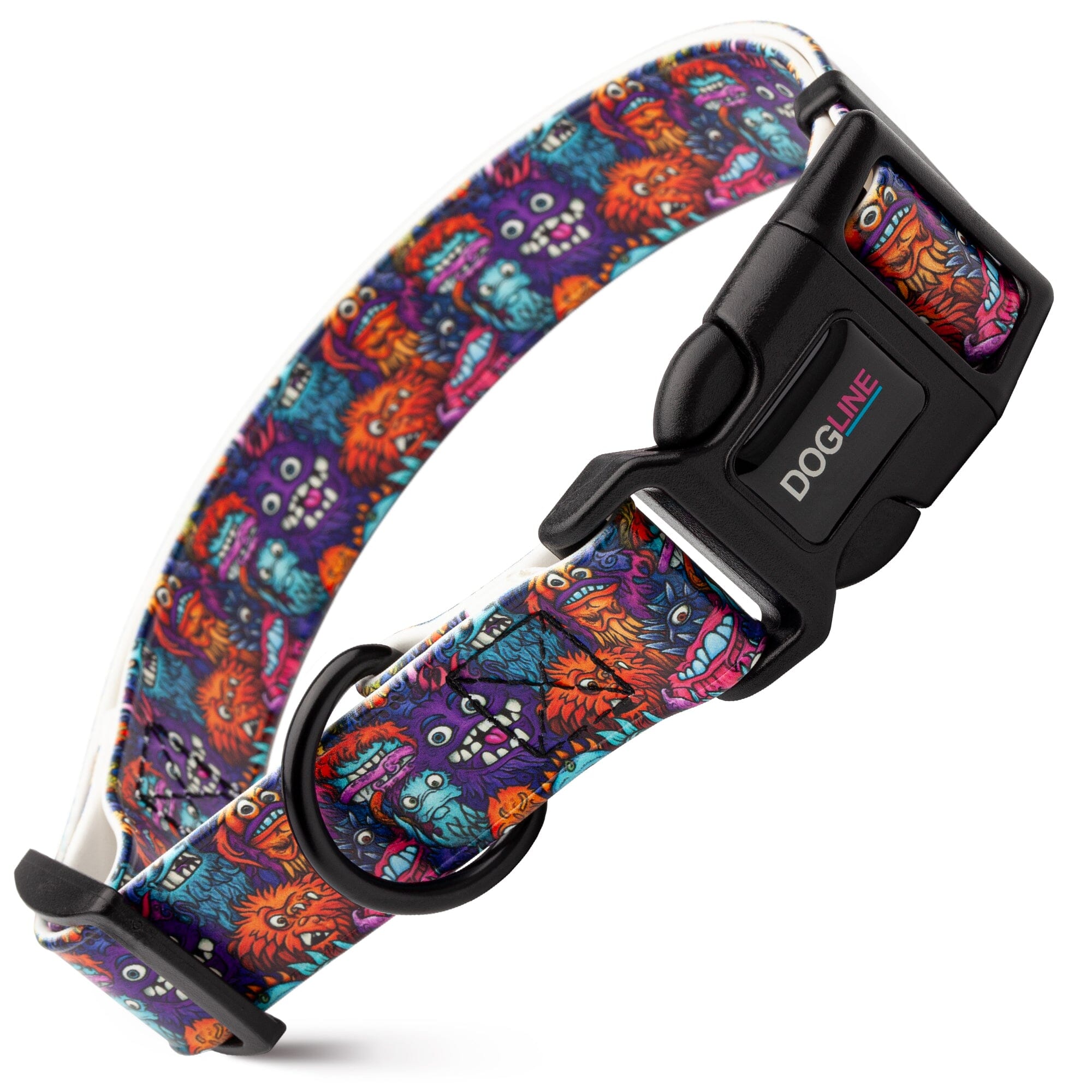Dogline 3/4" Biothane Full Color Design Printed Dog Collar with Quick Release Buckle