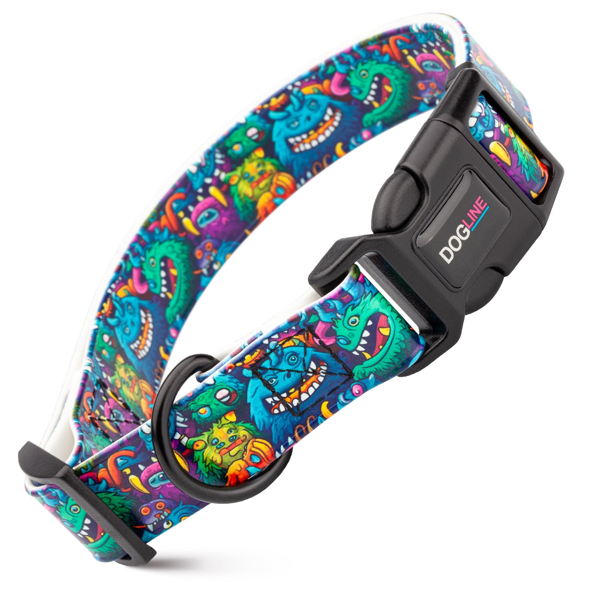 Dogline 3/4" Biothane Full Color Design Printed Dog Collar with Quick Release Buckle