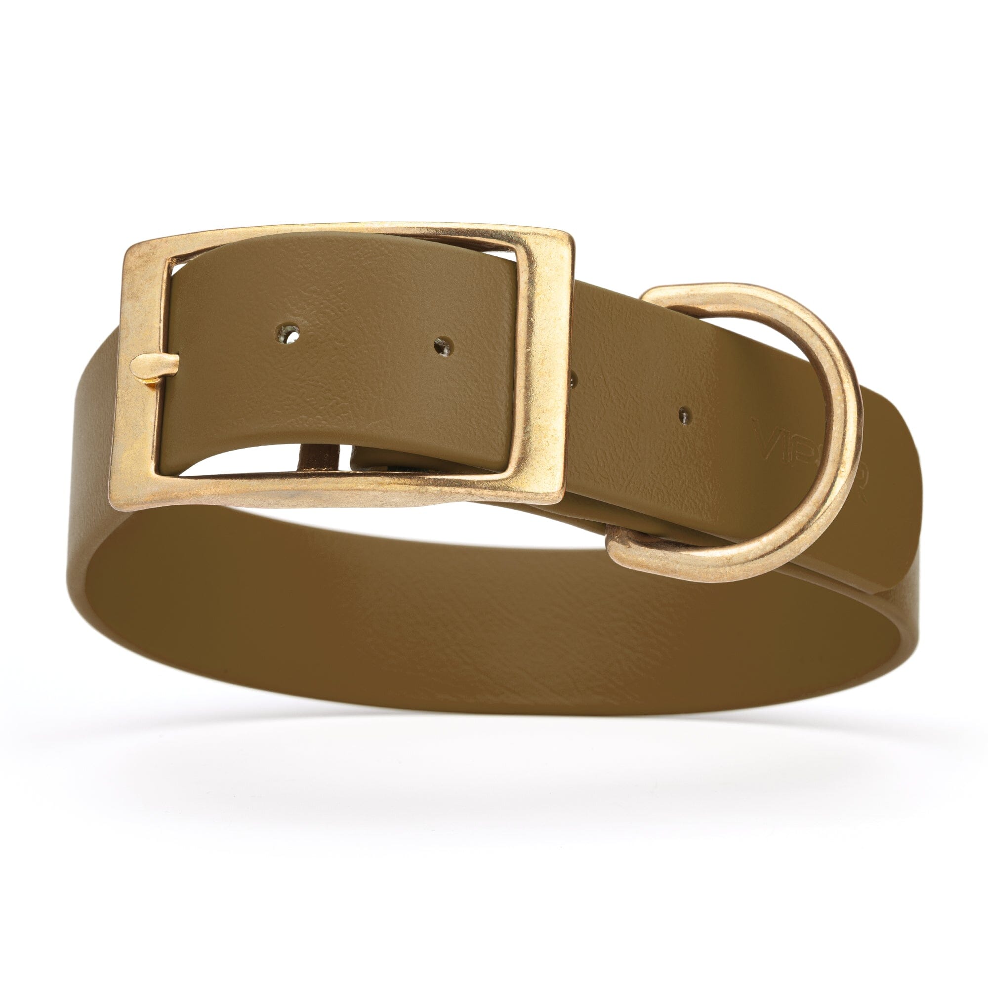 Viper Biothane Waterproof Dog Collar - Brass Hardware - 1.5in Wide - Size L (16" - 20")