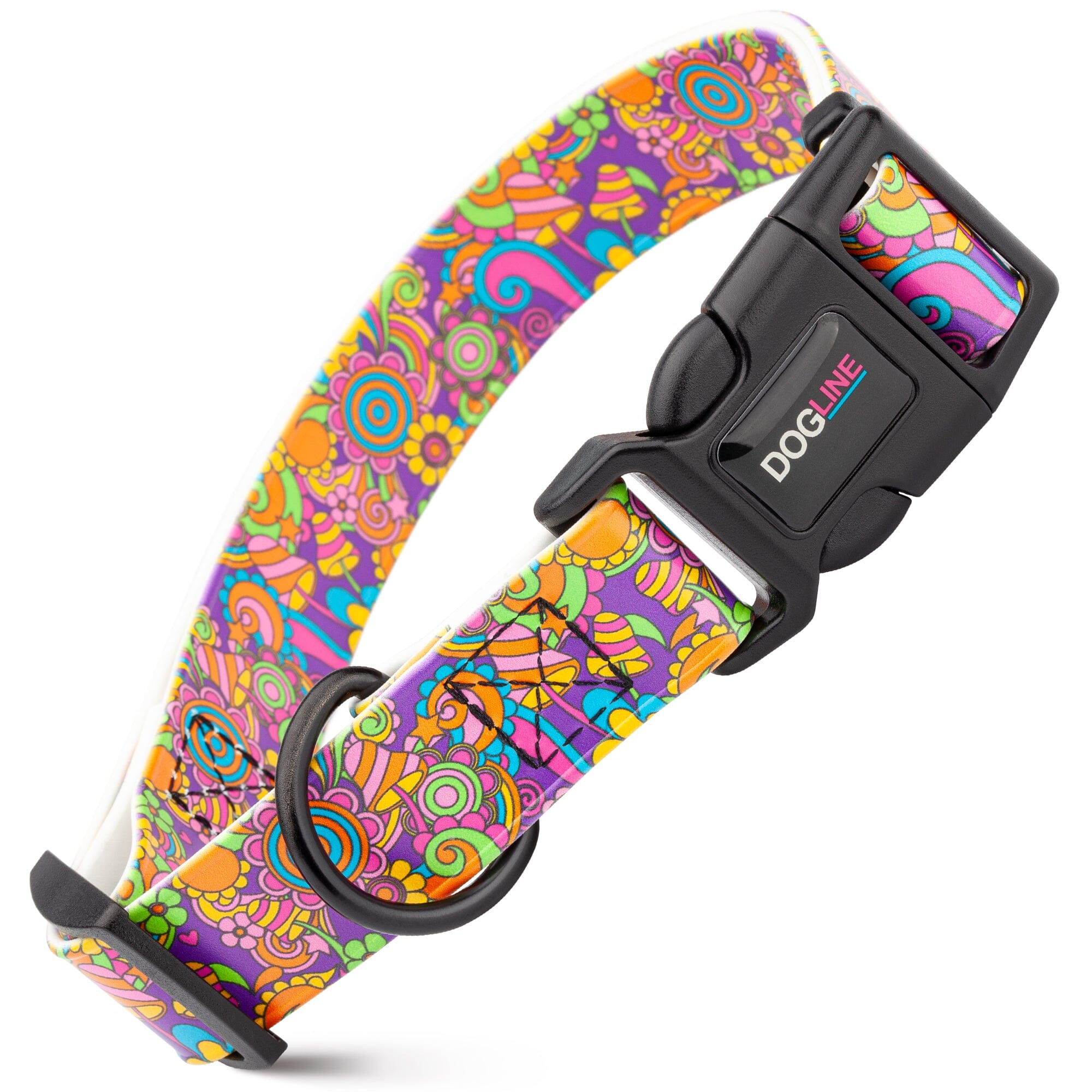 Dogline 3/4" Biothane Full Color Design Printed Dog Collar with Quick Release Buckle