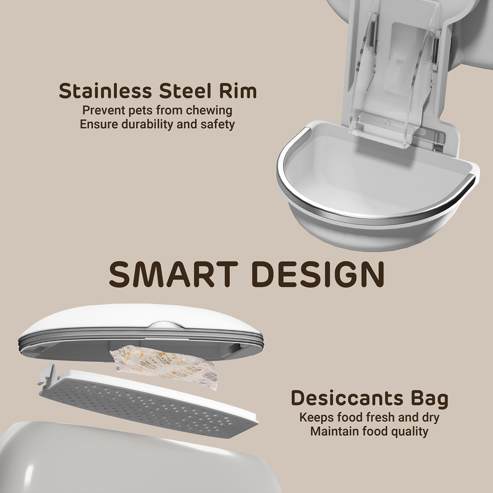 Hanging Pet Feeder for Rabbits, Cats, Dogs & Hamsters, WIFI Version, 1.8L