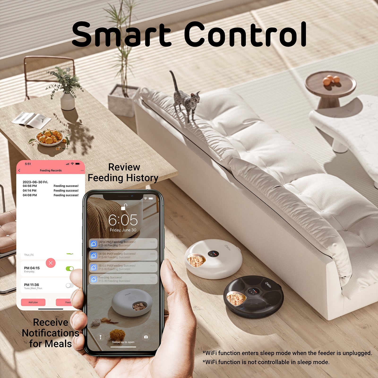Donut Frost Automatic Pet Feeder, WiFi Version