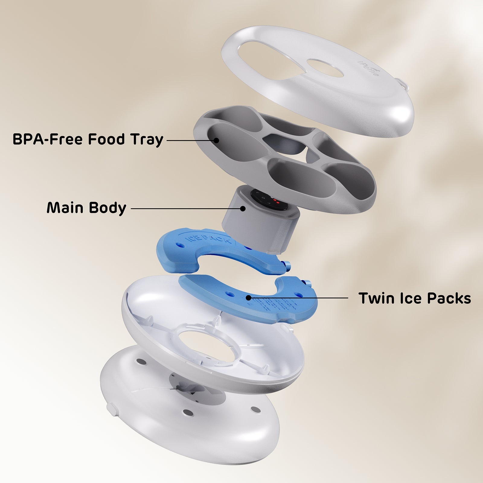 Donut Frost 6 Meal Cordless Automatic Pet Feeder