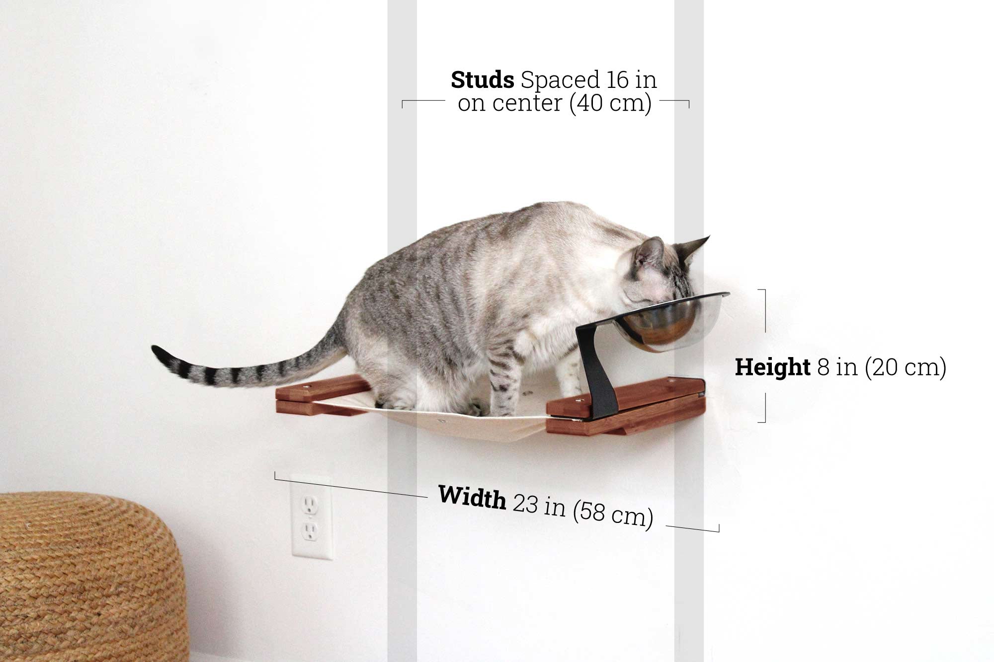 Wall Feeder Cat Hammock : Raised Cat Feeder - by Catastrophic Creations