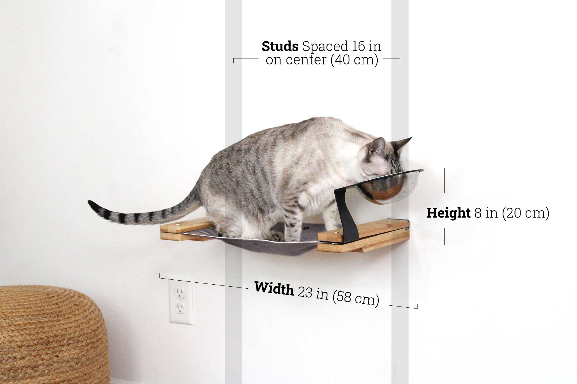 Wall Feeder Cat Hammock : Raised Cat Feeder - by Catastrophic Creations