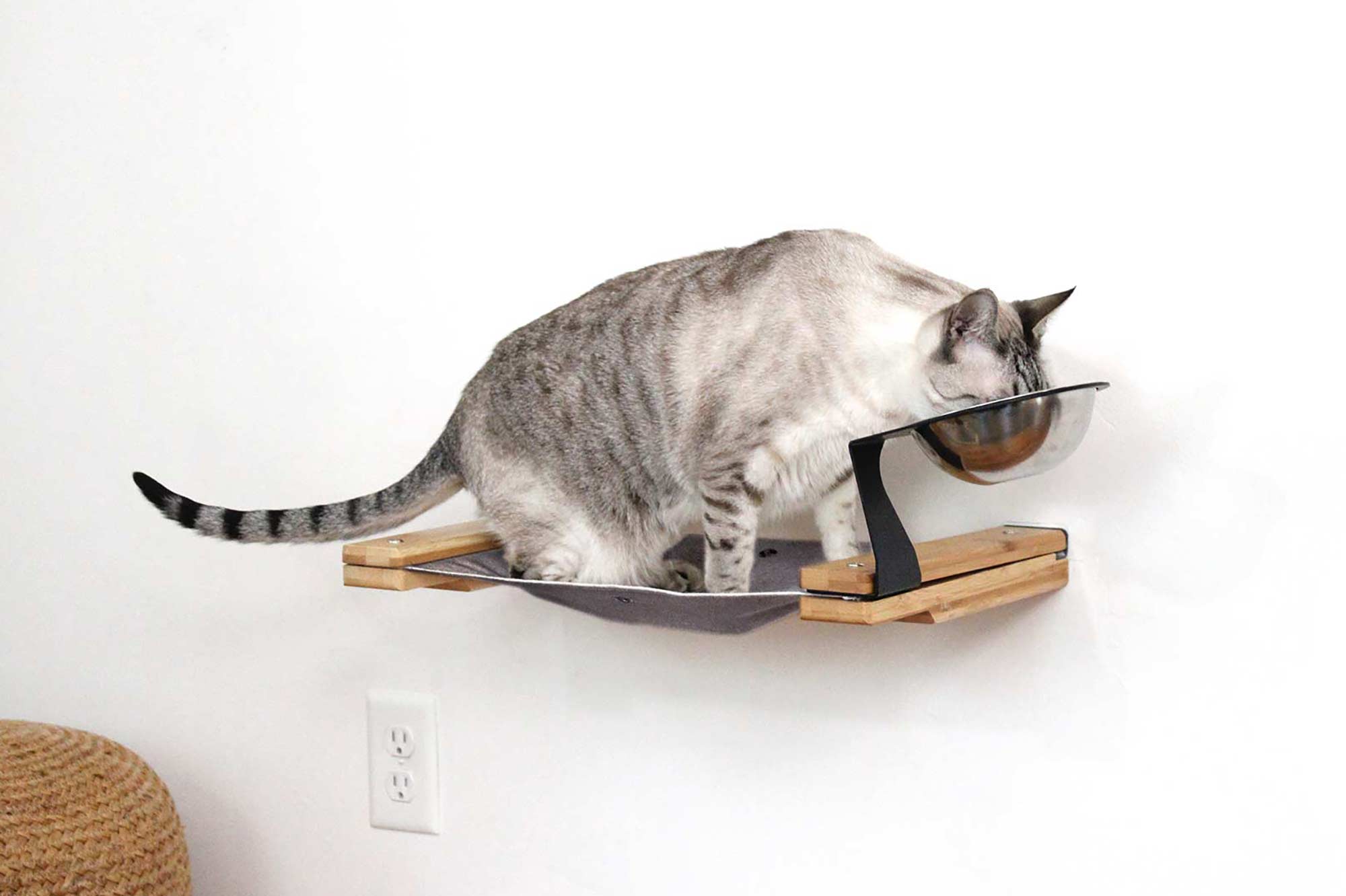 Wall Feeder Cat Hammock : Raised Cat Feeder - by Catastrophic Creations