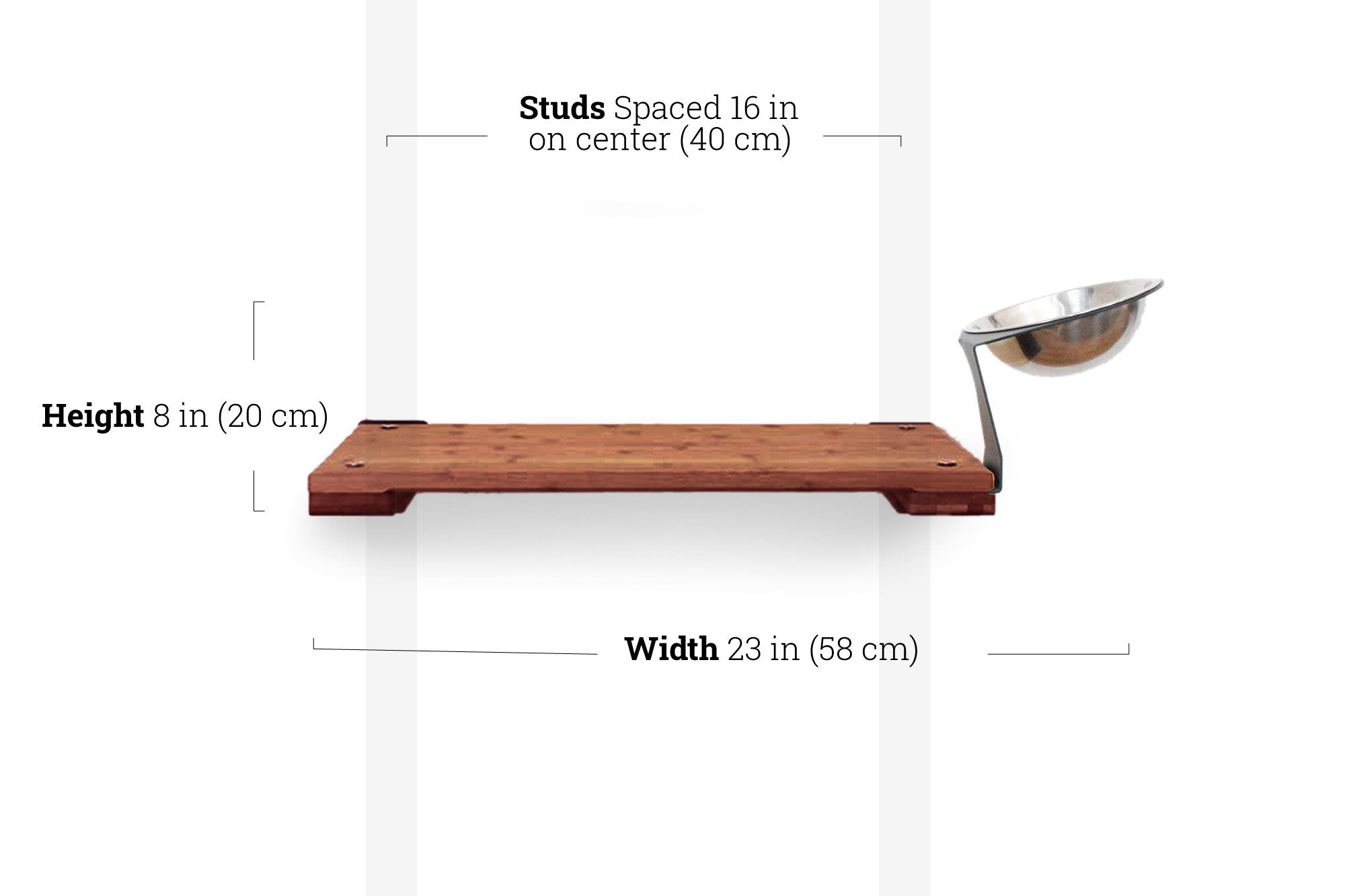 Wall-Mounted Cat Feeding Shelf - by Catastrophic Creations