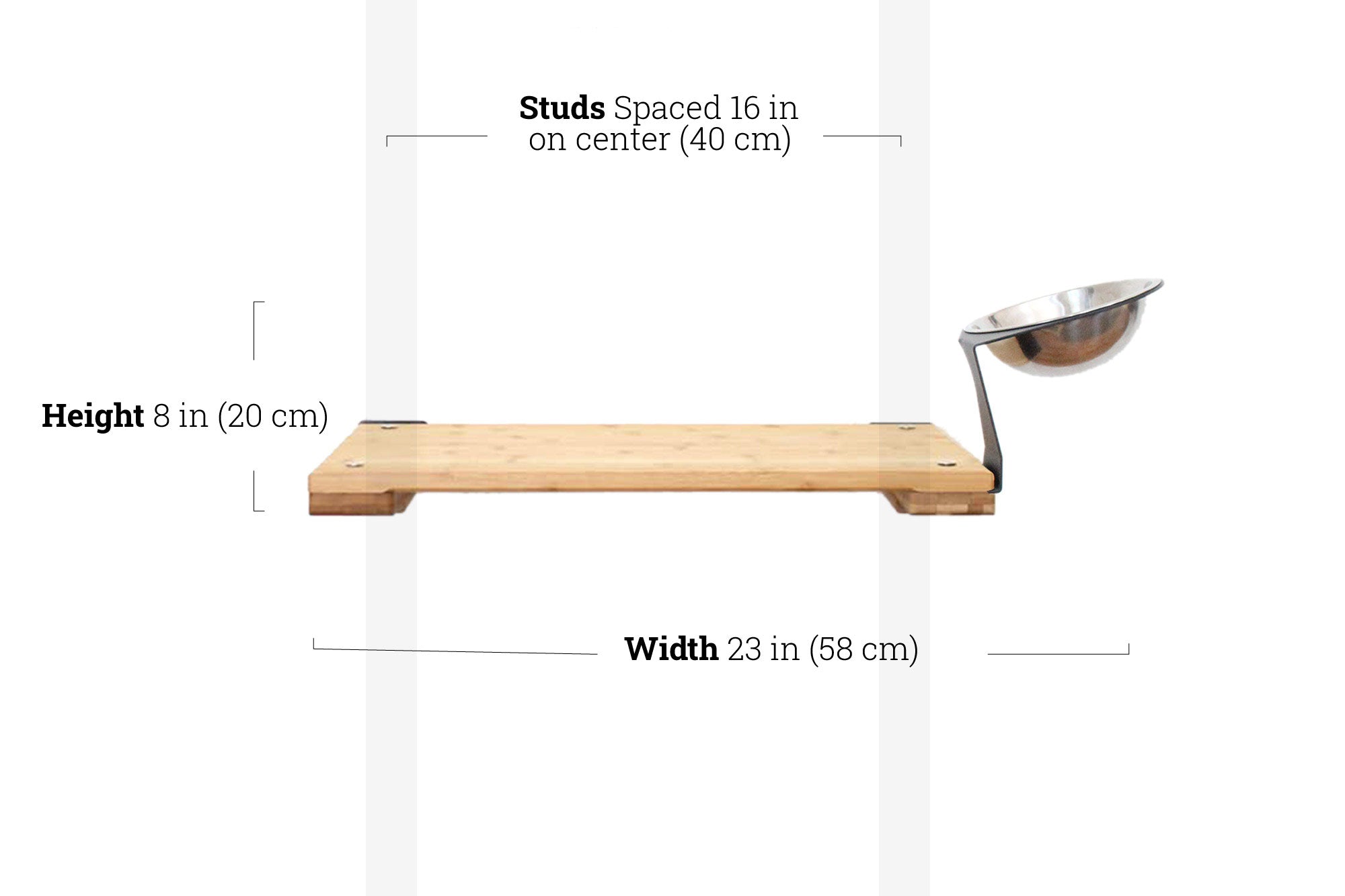 Wall-Mounted Cat Feeding Shelf - by Catastrophic Creations