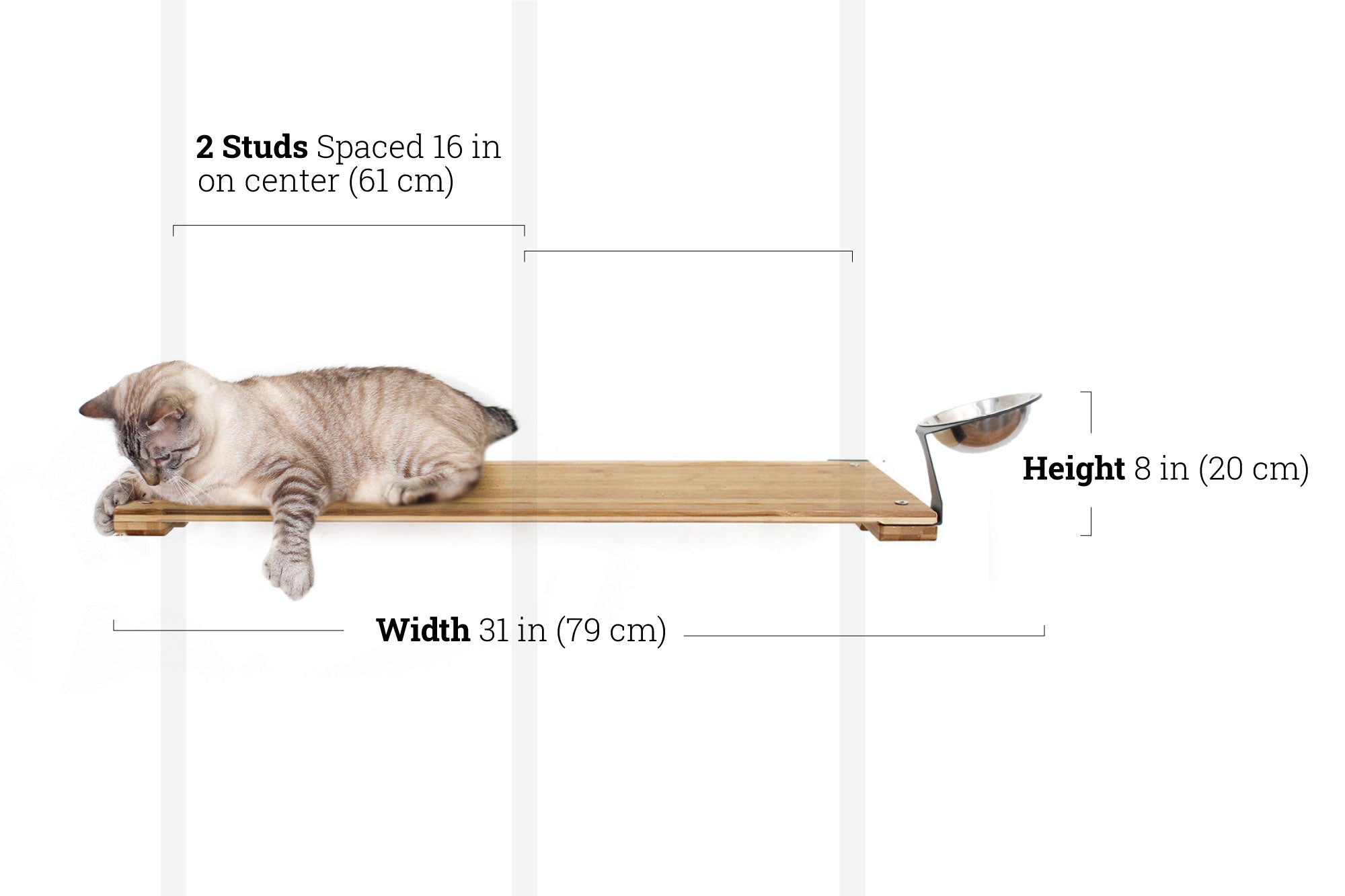 Wall-Mounted Cat Feeding Shelf - by Catastrophic Creations