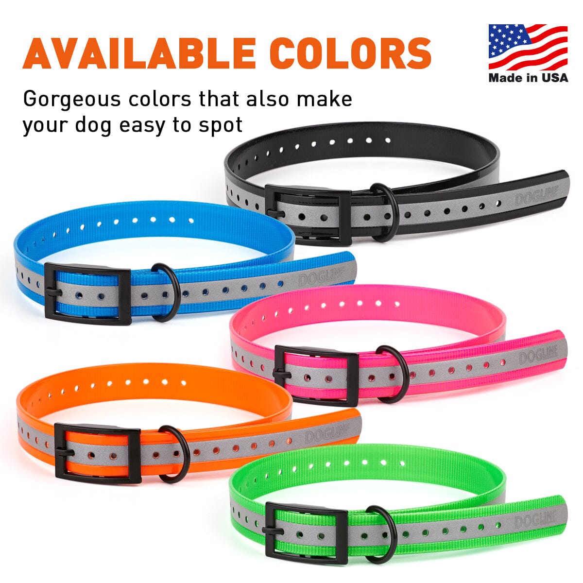 Biothane E-Collar Replacement Reflective Strap