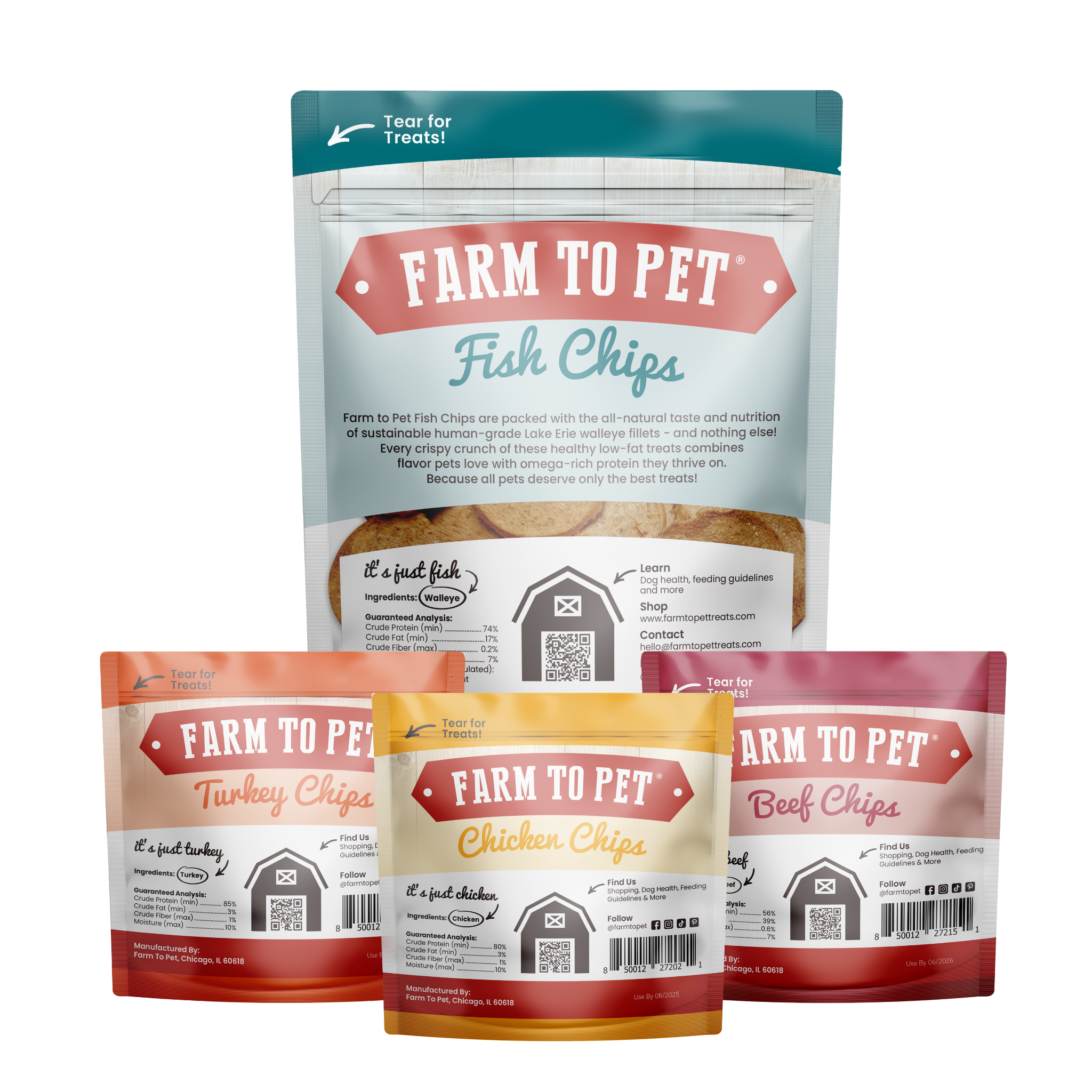Puppy Packs 'n Snacks Dog Treat Starter Pack | Single-Ingredient Training Treats