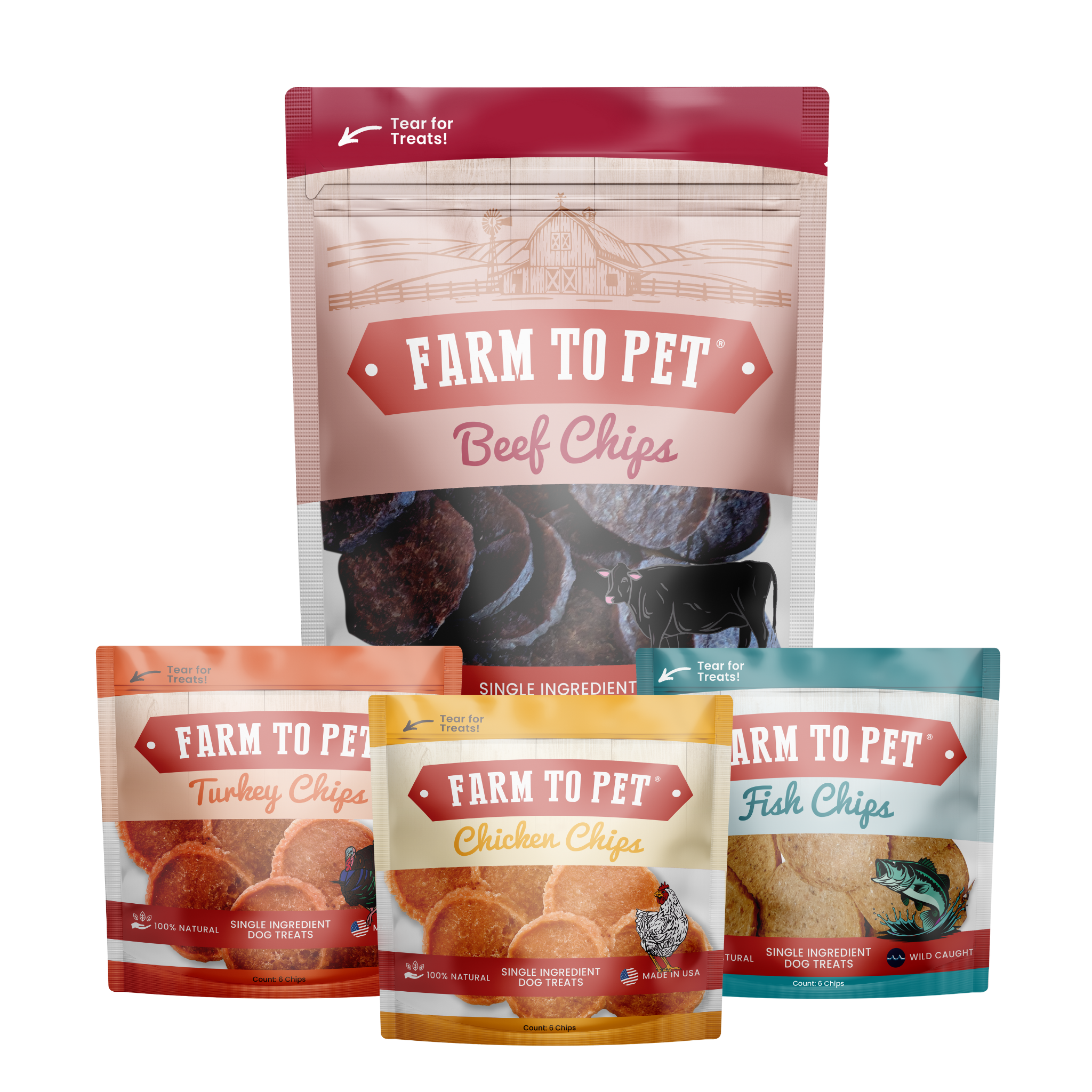 Puppy Packs 'n Snacks Dog Treat Starter Pack | Single-Ingredient Training Treats
