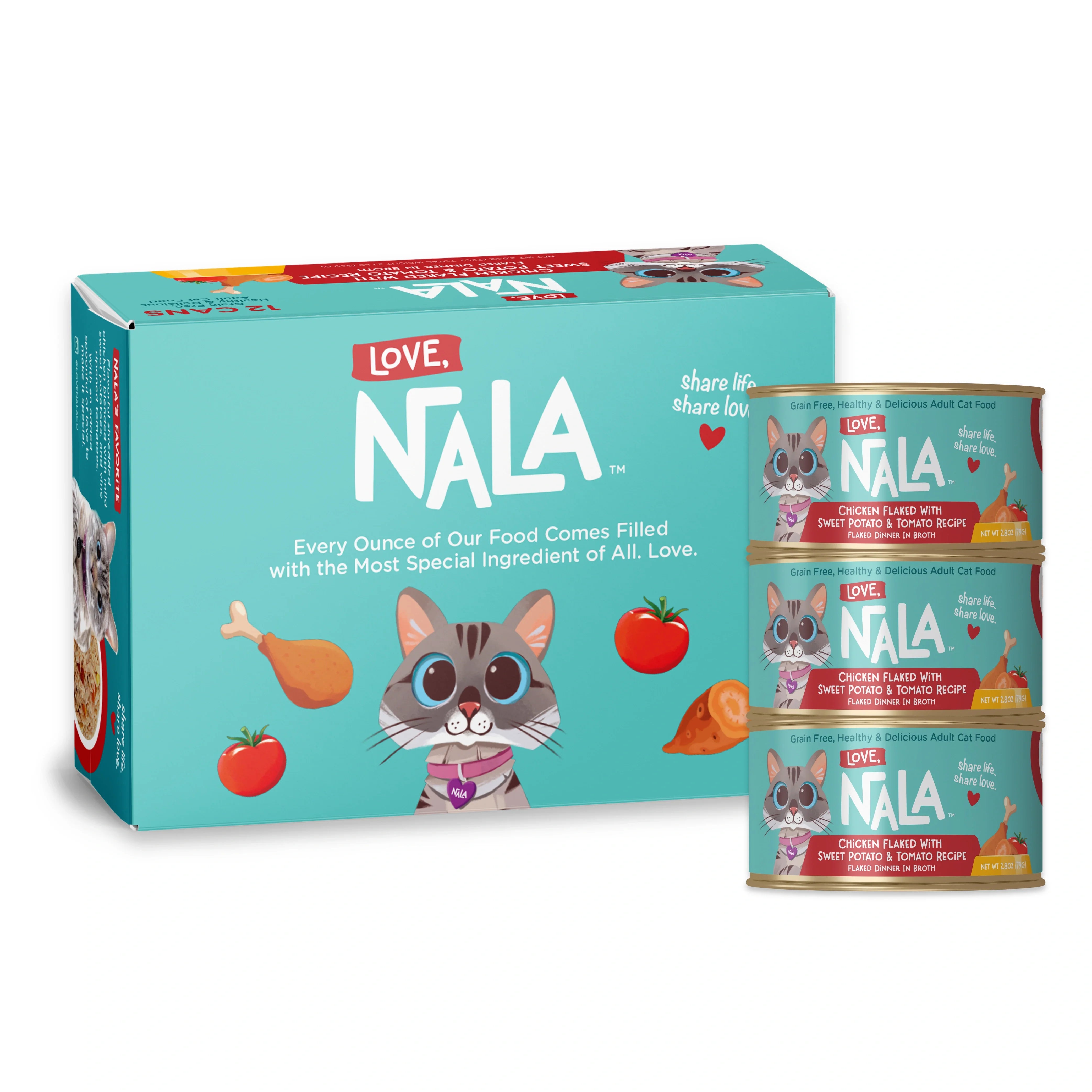 Chicken Flaked With Sweet Potato & Tomato Recipe Dinner In Broth Adult Cat Food, 2.8-oz