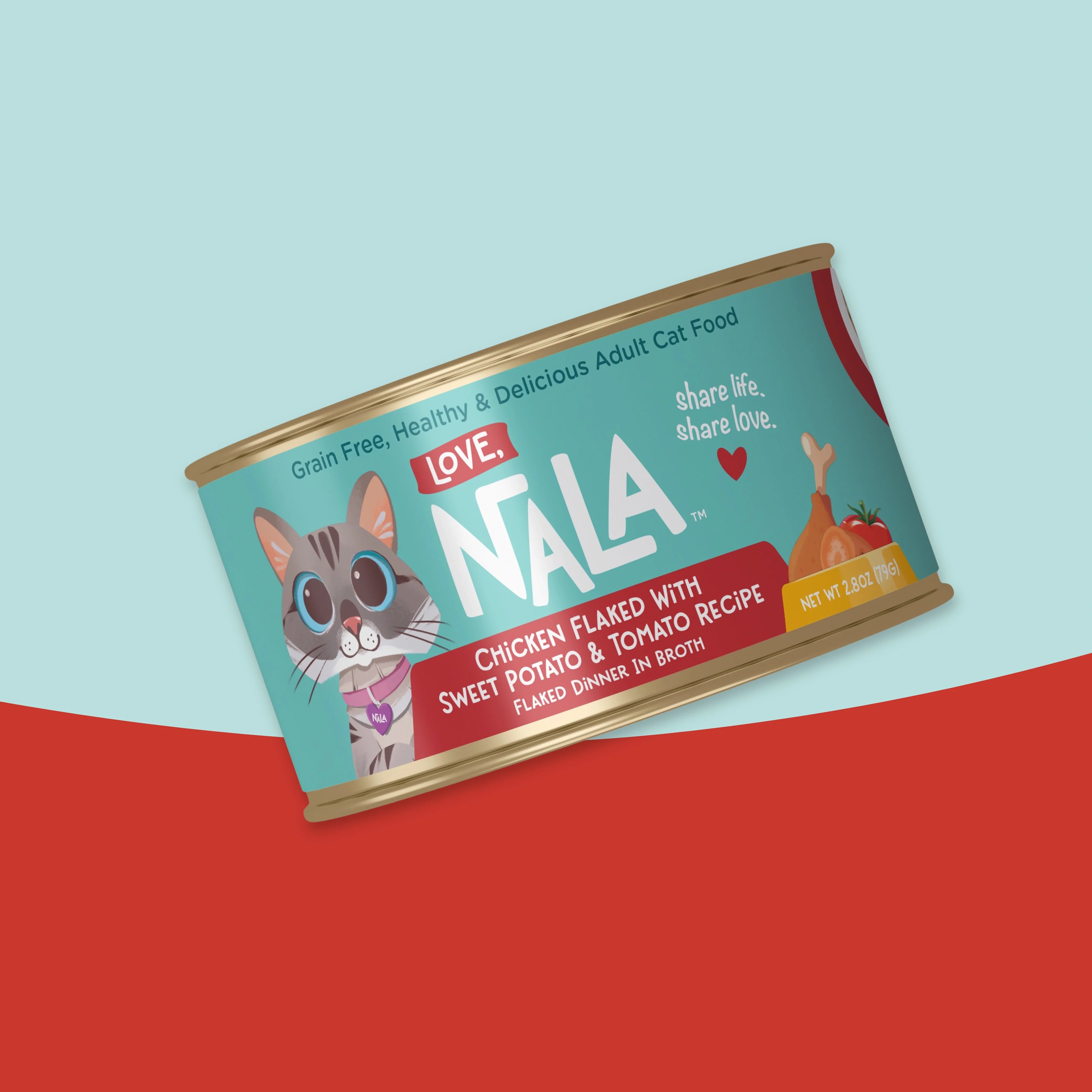 Chicken Flaked With Sweet Potato & Tomato Recipe Dinner In Broth Adult Cat Food, 2.8-oz