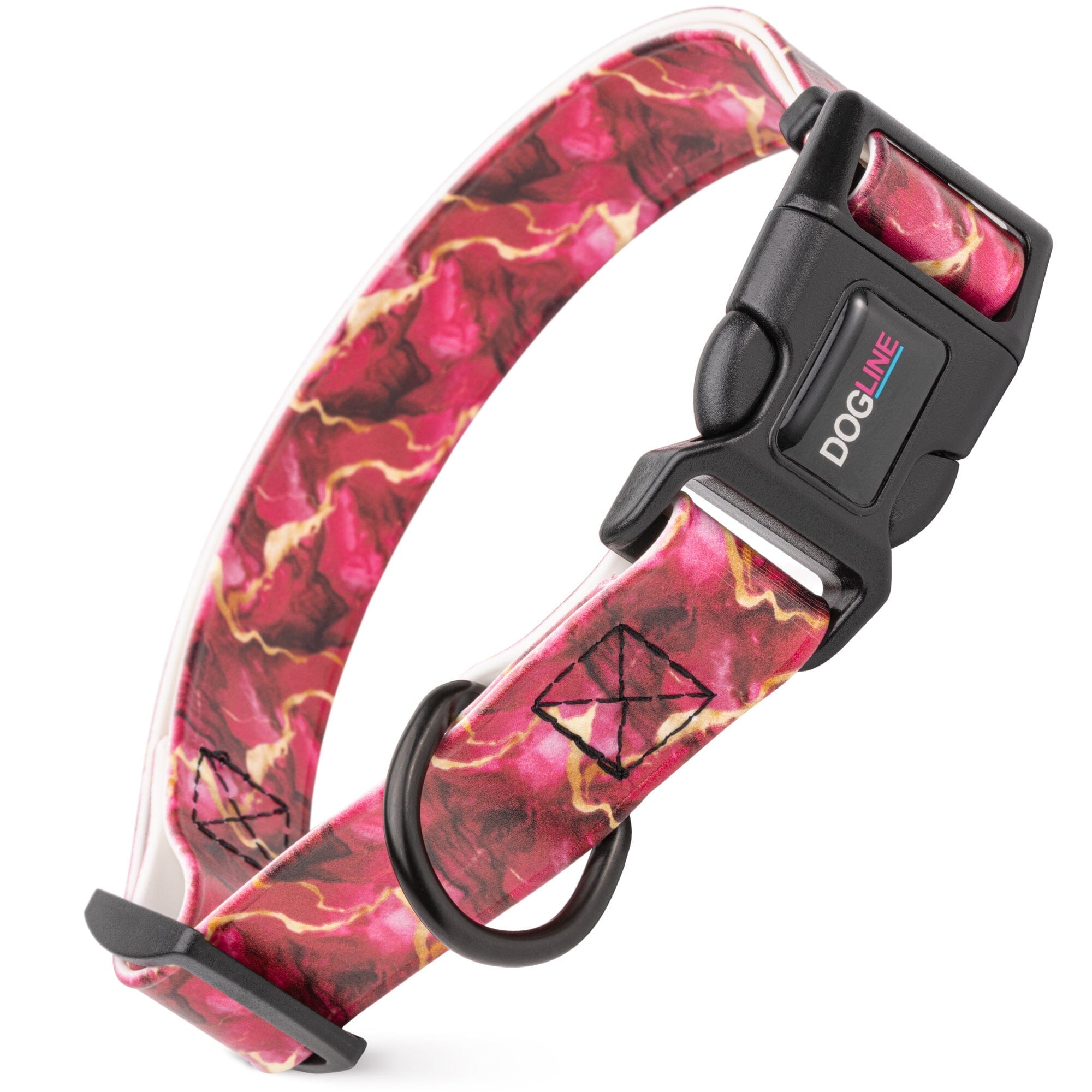 Dogline 3/4" Biothane Full Color Design Printed Dog Collar with Quick Release Buckle