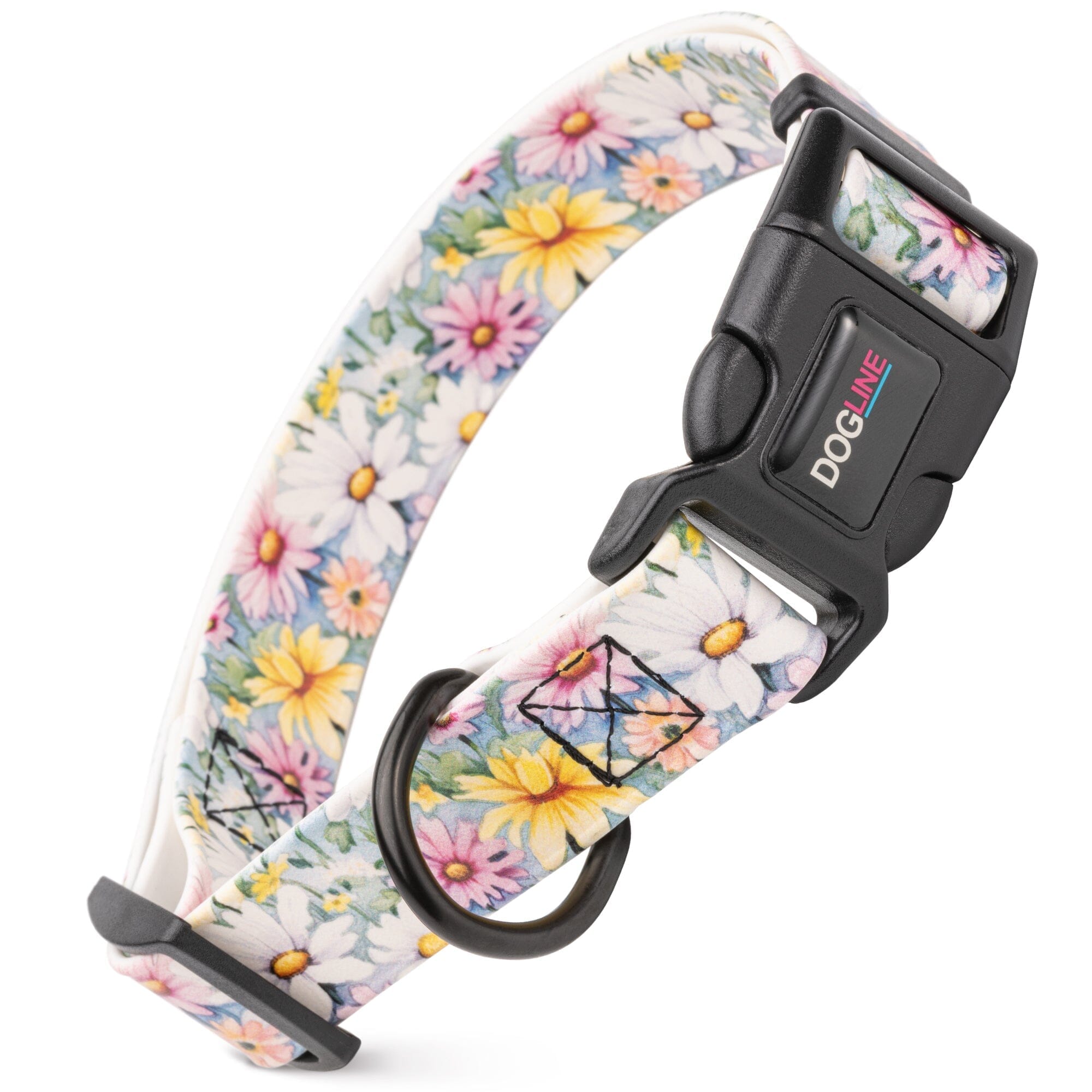 Dogline 3/4" Biothane Full Color Design Printed Dog Collar with Quick Release Buckle