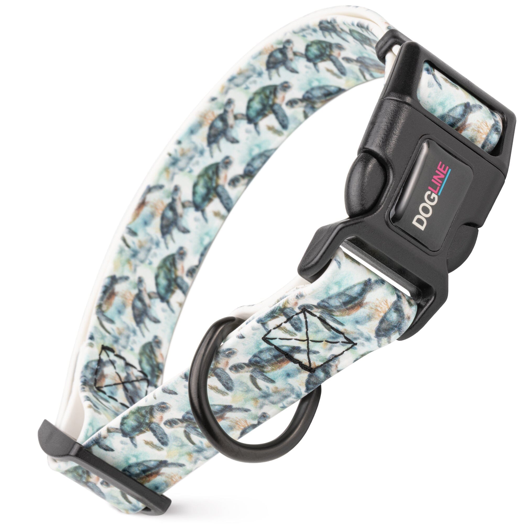 Dogline 3/4" Biothane Full Color Design Printed Dog Collar with Quick Release Buckle
