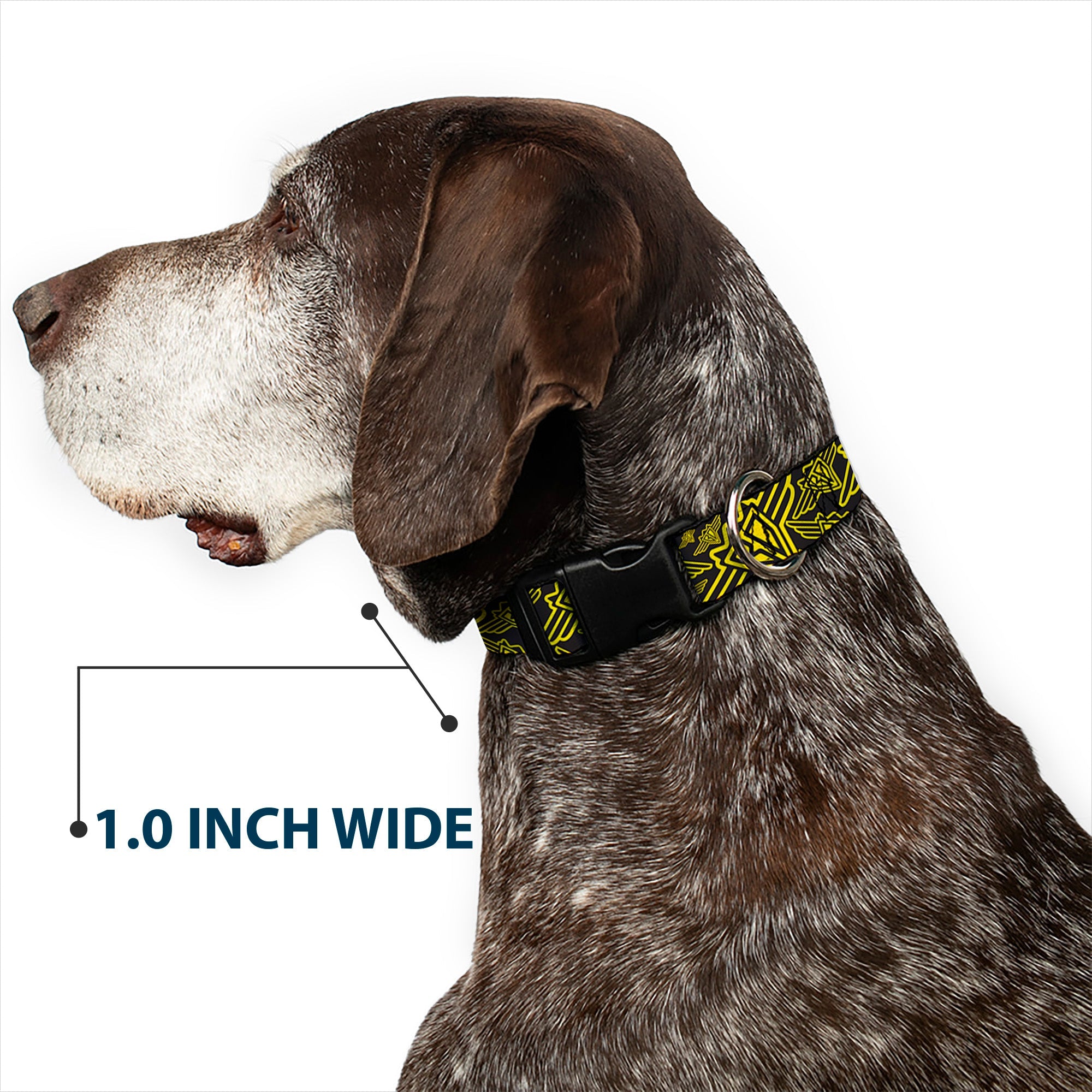 Plastic Clip Collar - BD Logo Scattered Black/Yellow