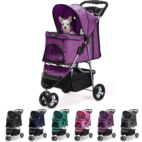 cat dog stroller Dogline Casual Pet Stroller with a Removable Cup Holder