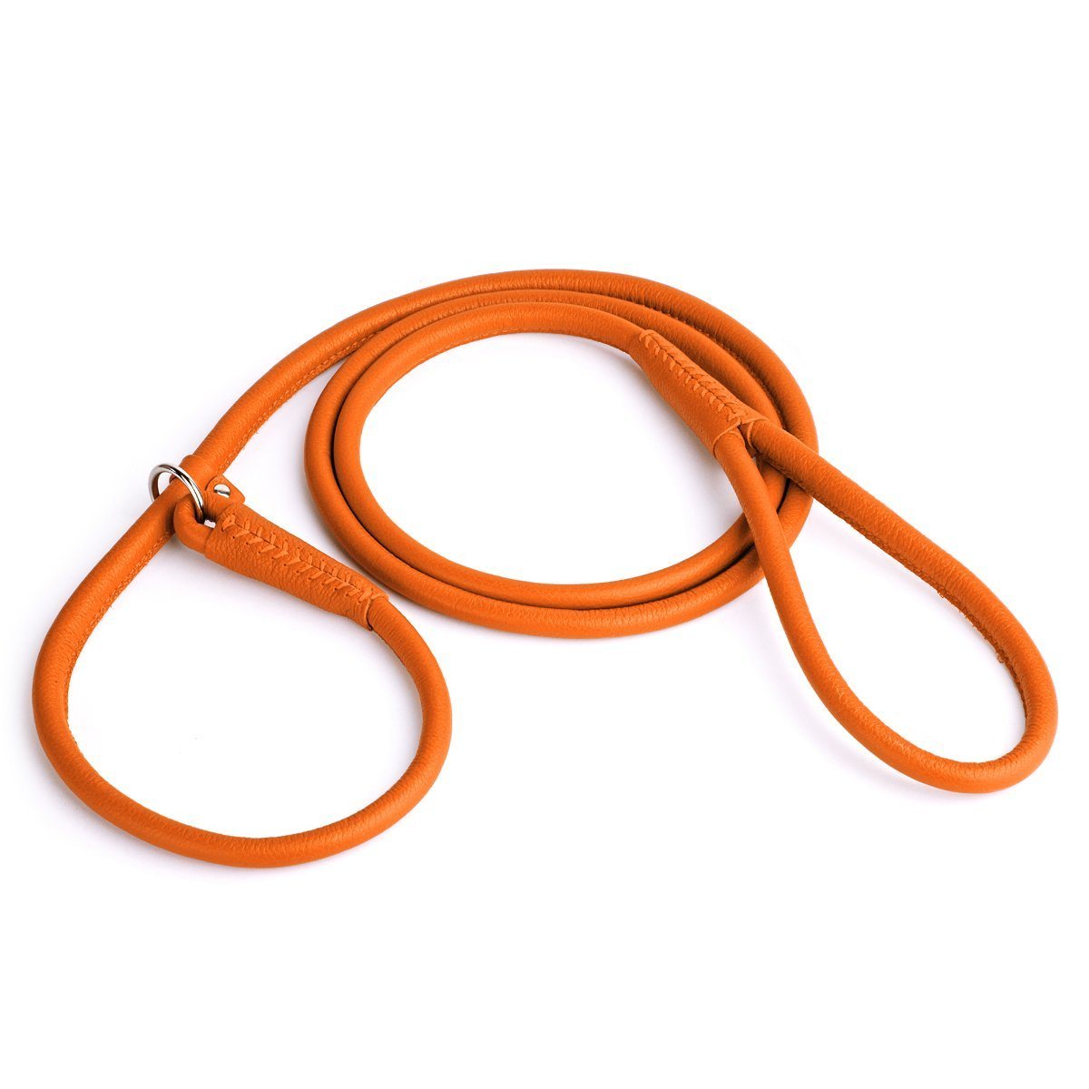 Soft Leather Round Slip Lead for Dogs