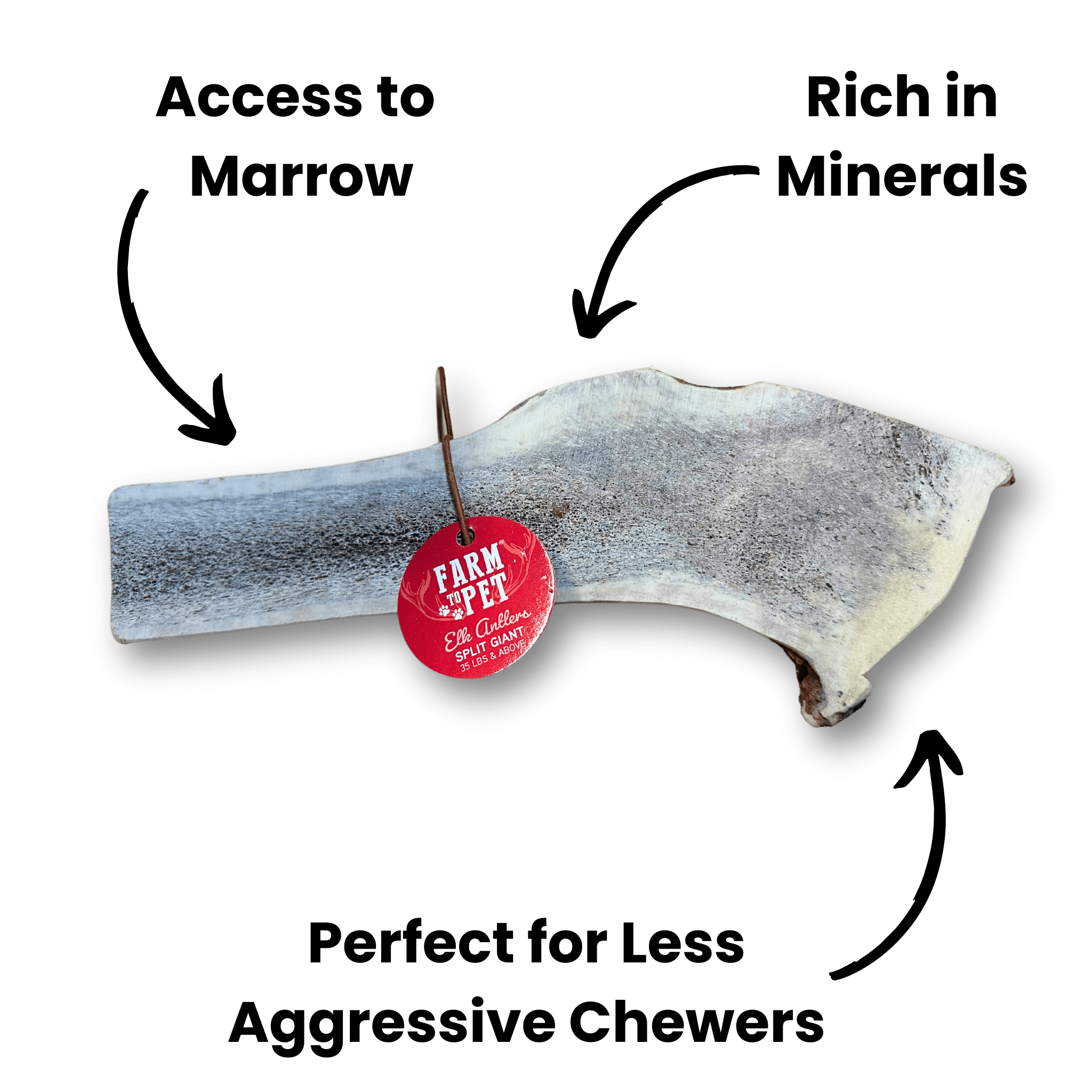 Split Elk Antlers for Dogs | All-Natural Antler Dog Chews