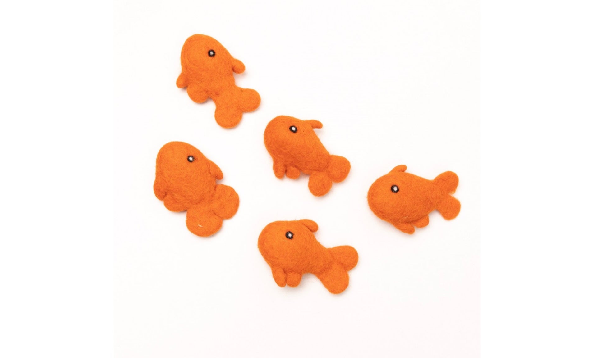 Felted Wool Goldfish Cat Toy | supports Snow Leopard Trust