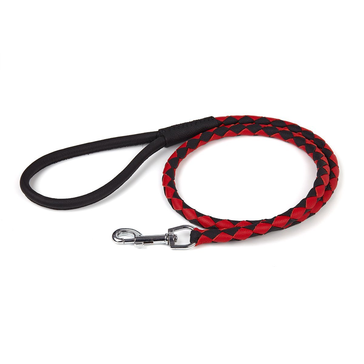 Soft Leather Dual-Color Braided Round Lead