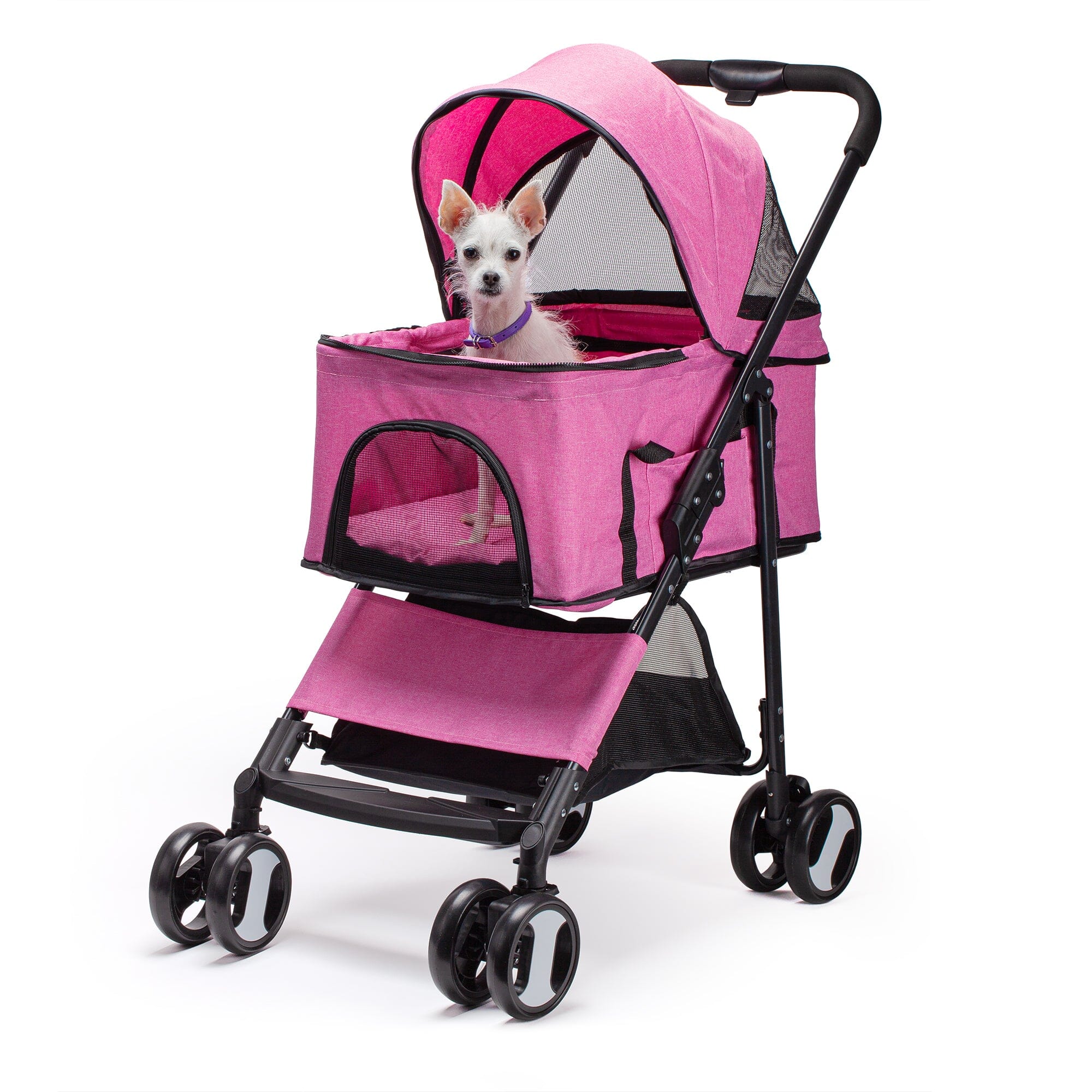 Executive Pet Stroller with a Removable Cradle