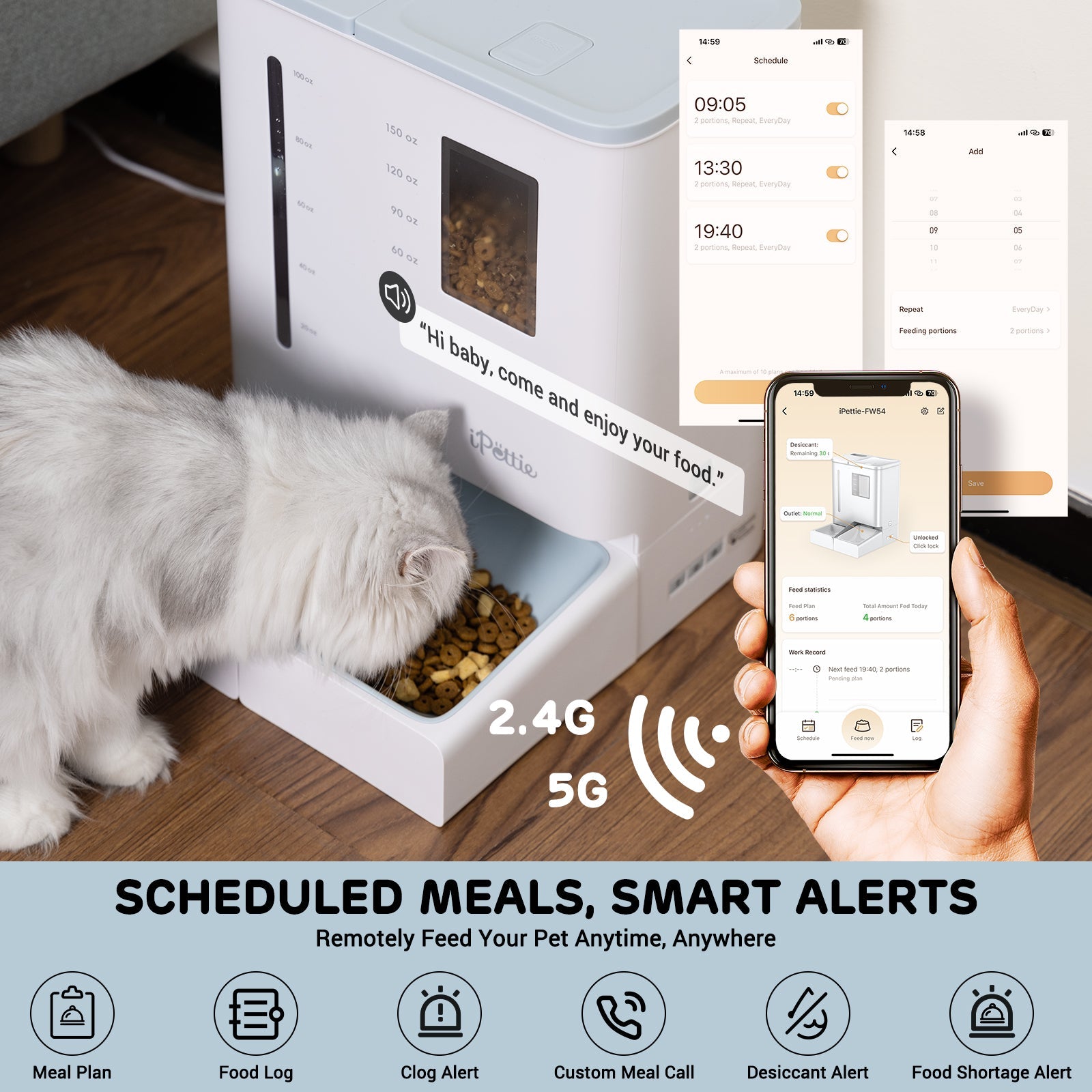 FW54 WiFi Automatic Feeder and Waterer Set