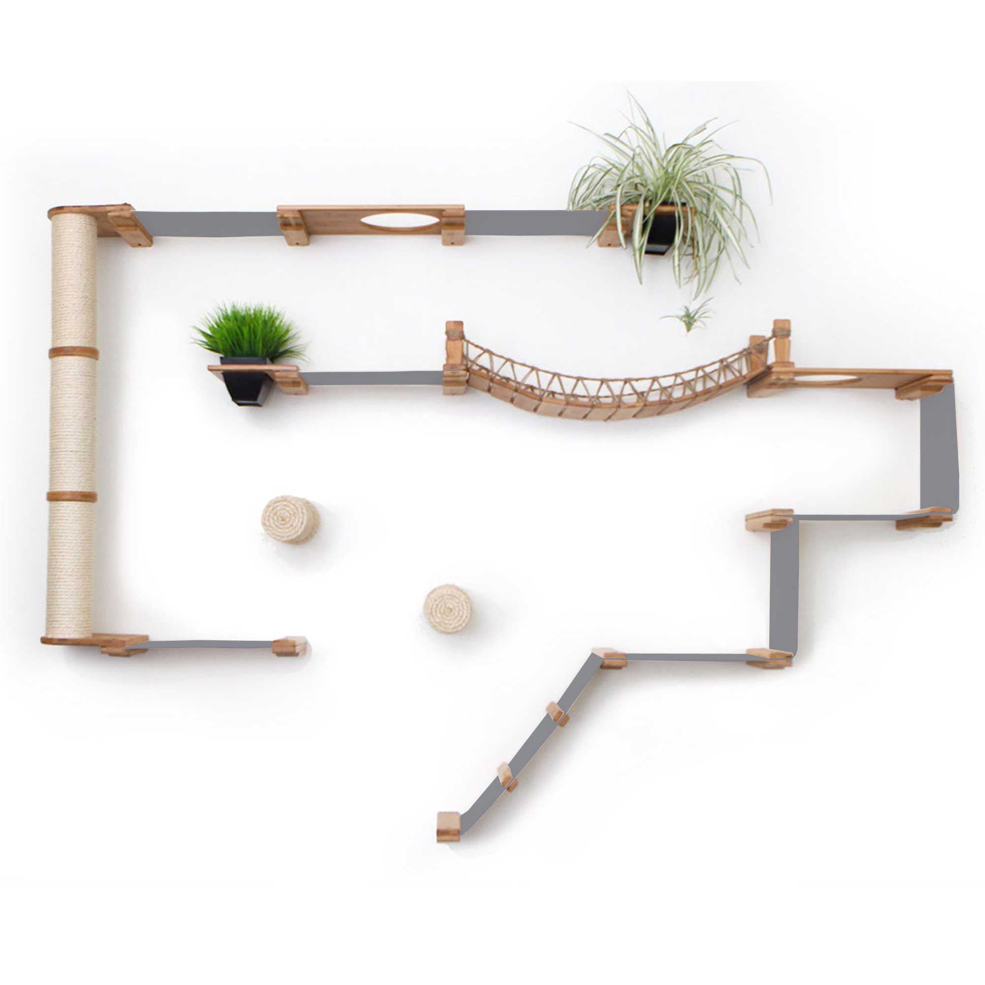 The Juggernaut (Wall-Mounted Cat Tree/Condo) - by Catastrophic Creations