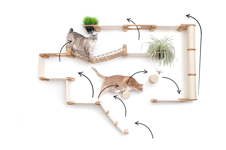 The Juggernaut (Wall-Mounted Cat Tree/Condo) - by Catastrophic Creations