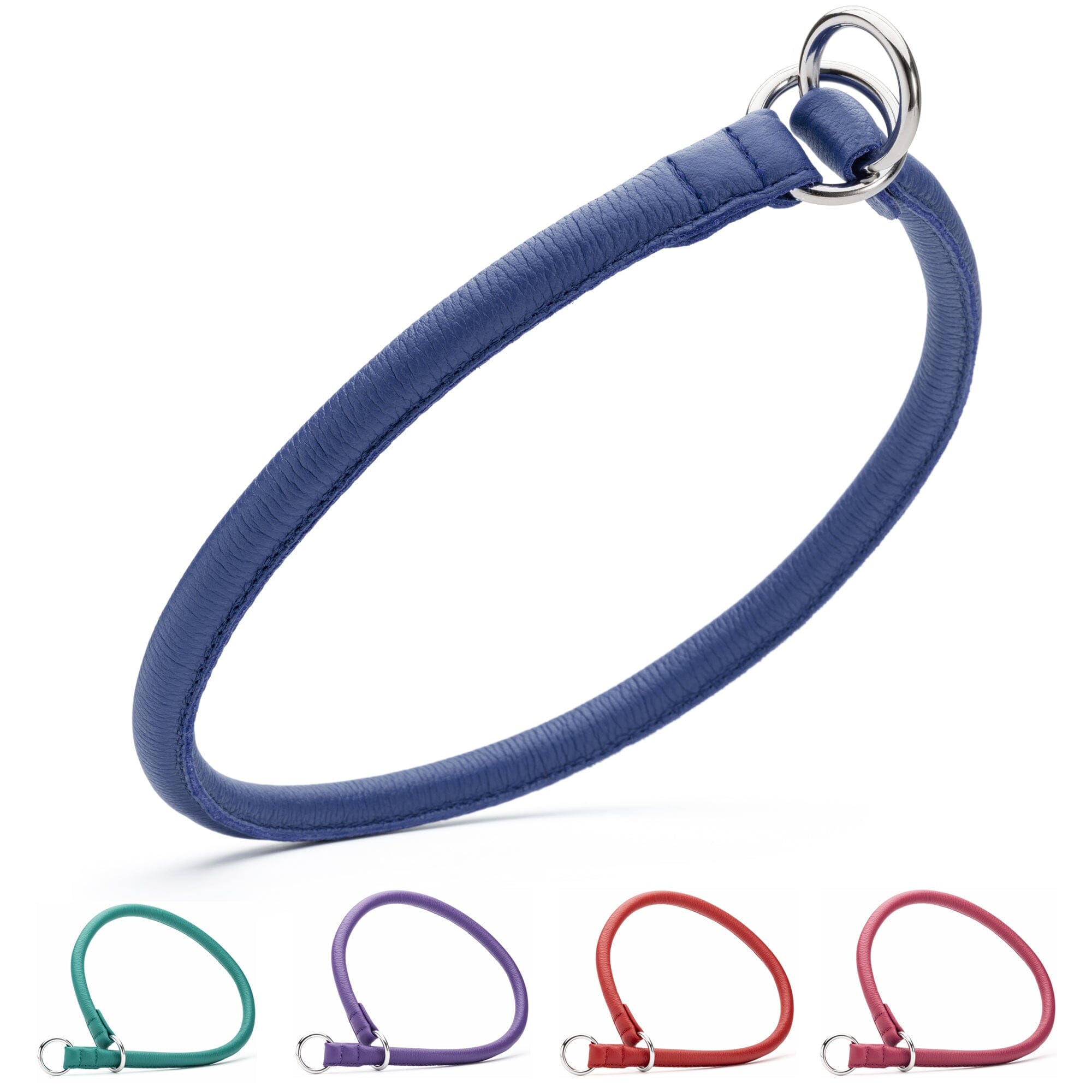 Soft Leather Round Slip Collar