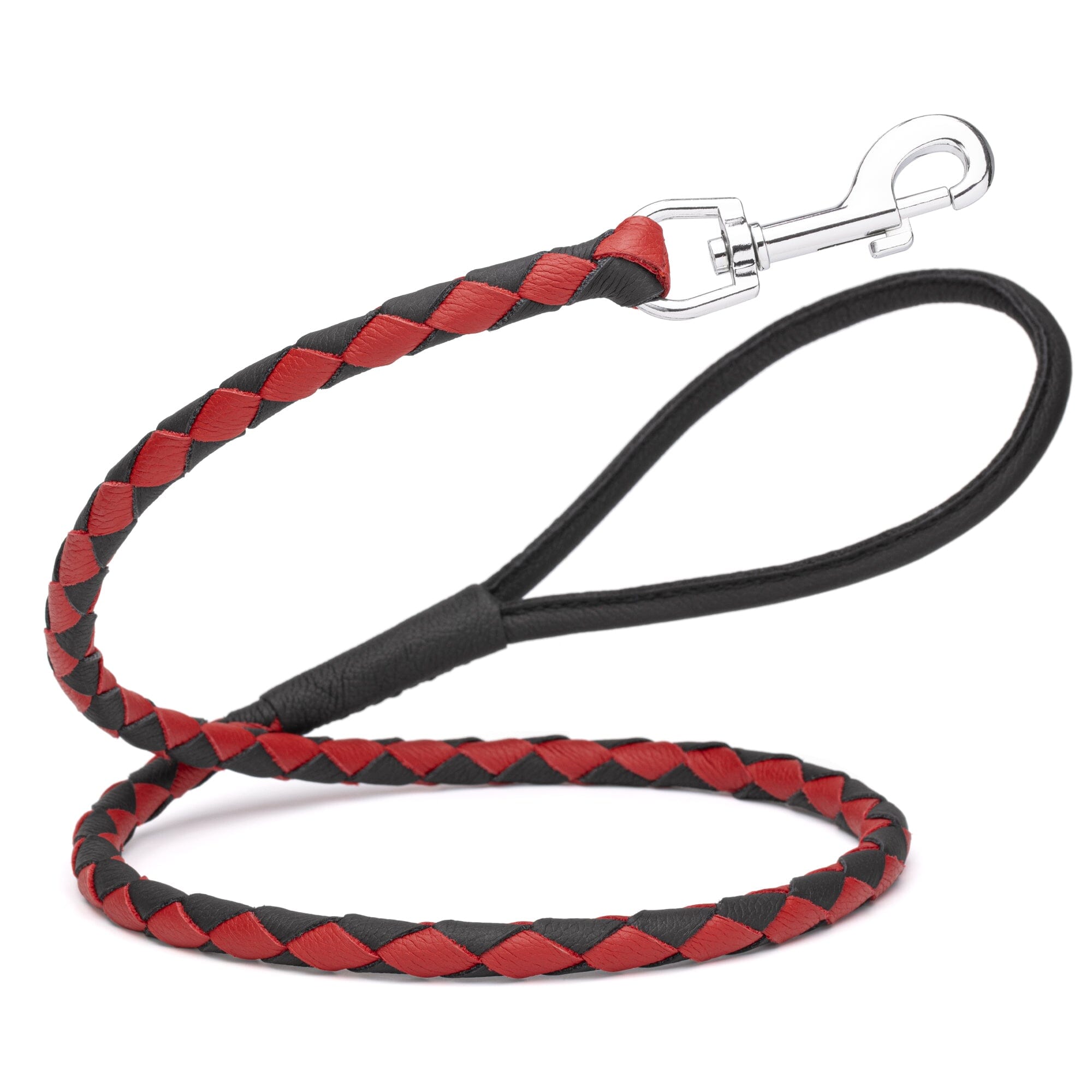 Soft Leather Dual-Color Braided Round Lead