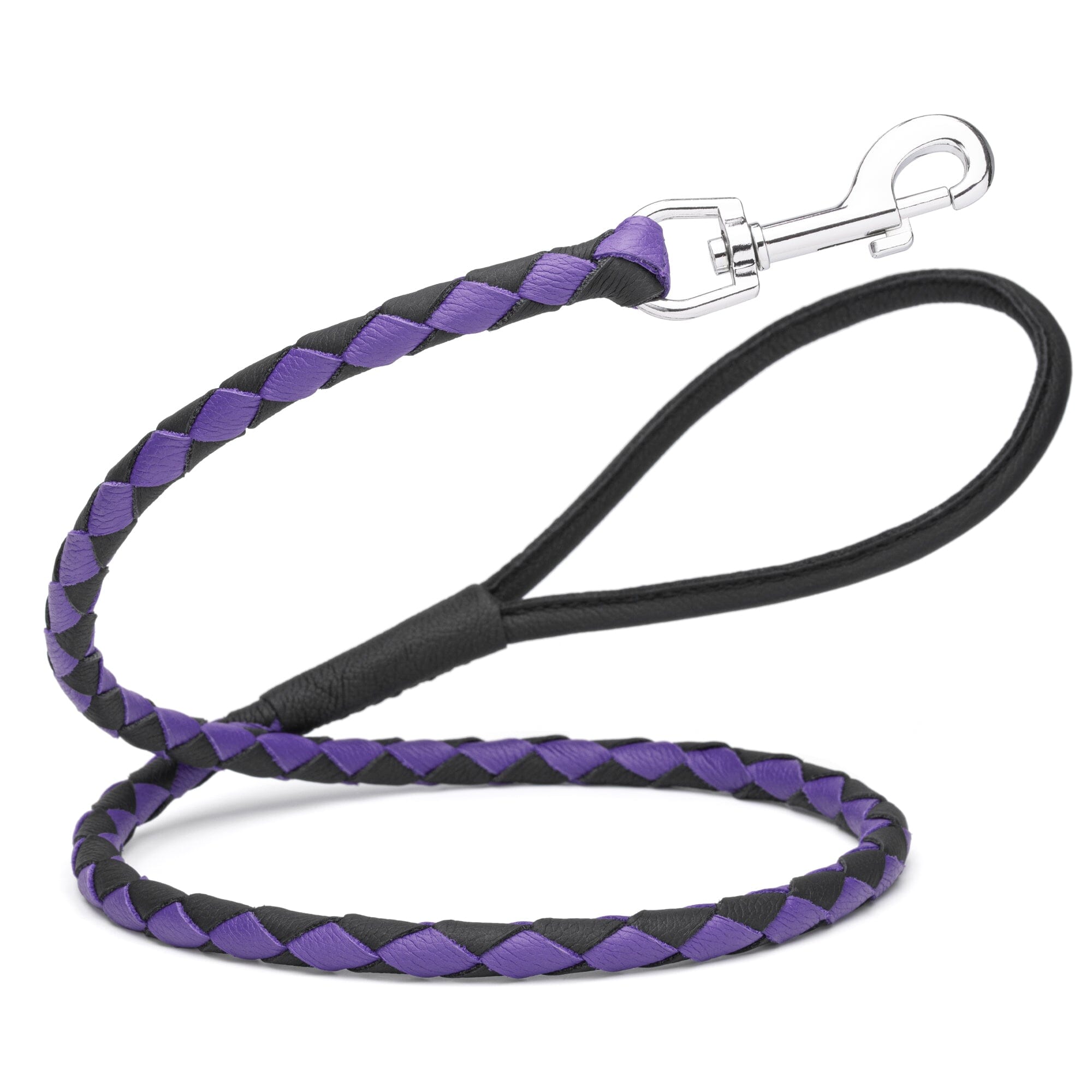 Soft Leather Dual-Color Braided Round Lead