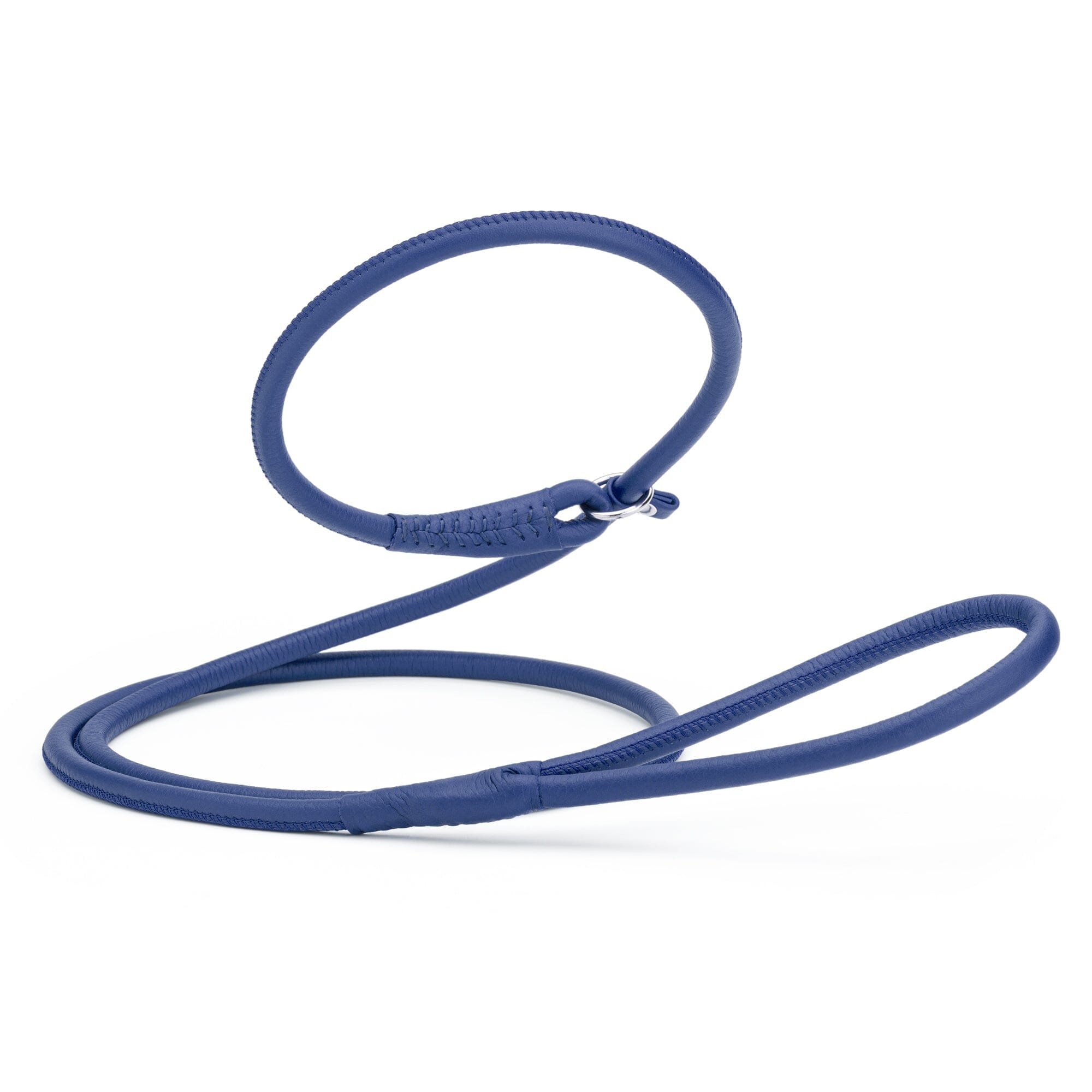 Soft Leather Round Slip Lead for Dogs