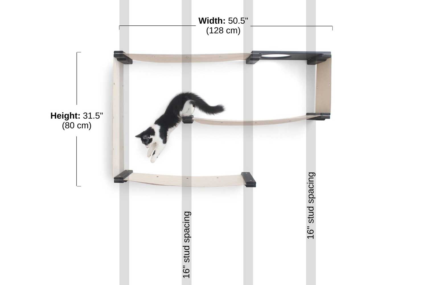 Cat Maze Wall - 3 Tier Cat Tree