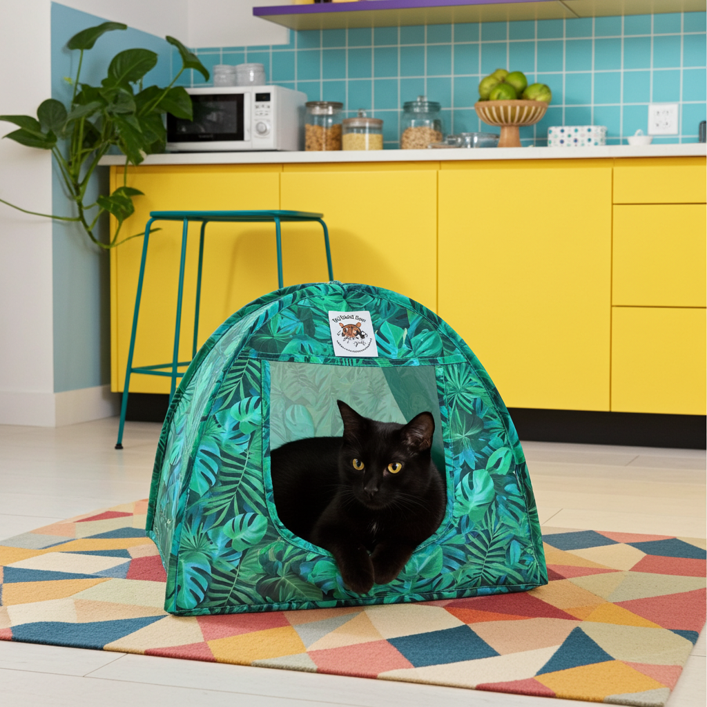 Cat Tent | Cotton Canvas Popup Pet Bed